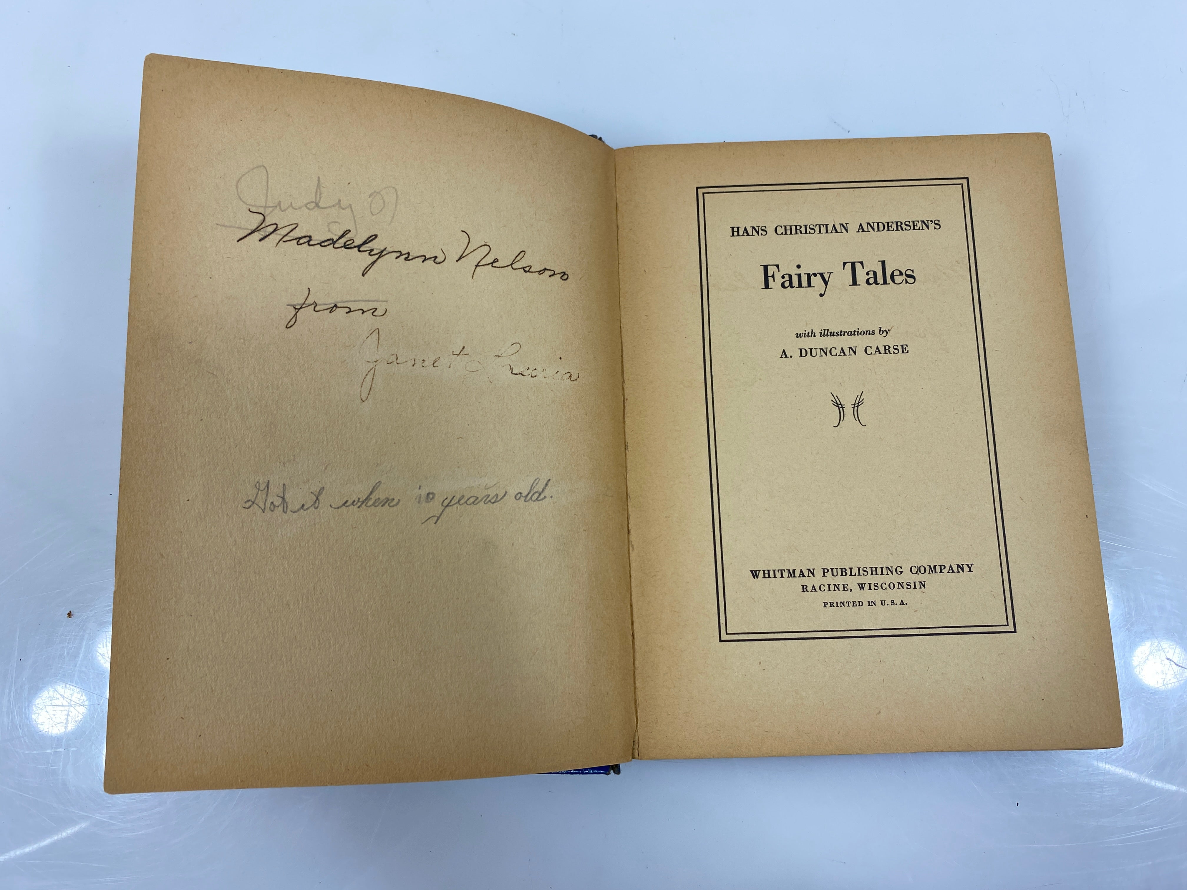 Hans Christian Andersen's Fairy Tales Whitman Publishing Co. HC