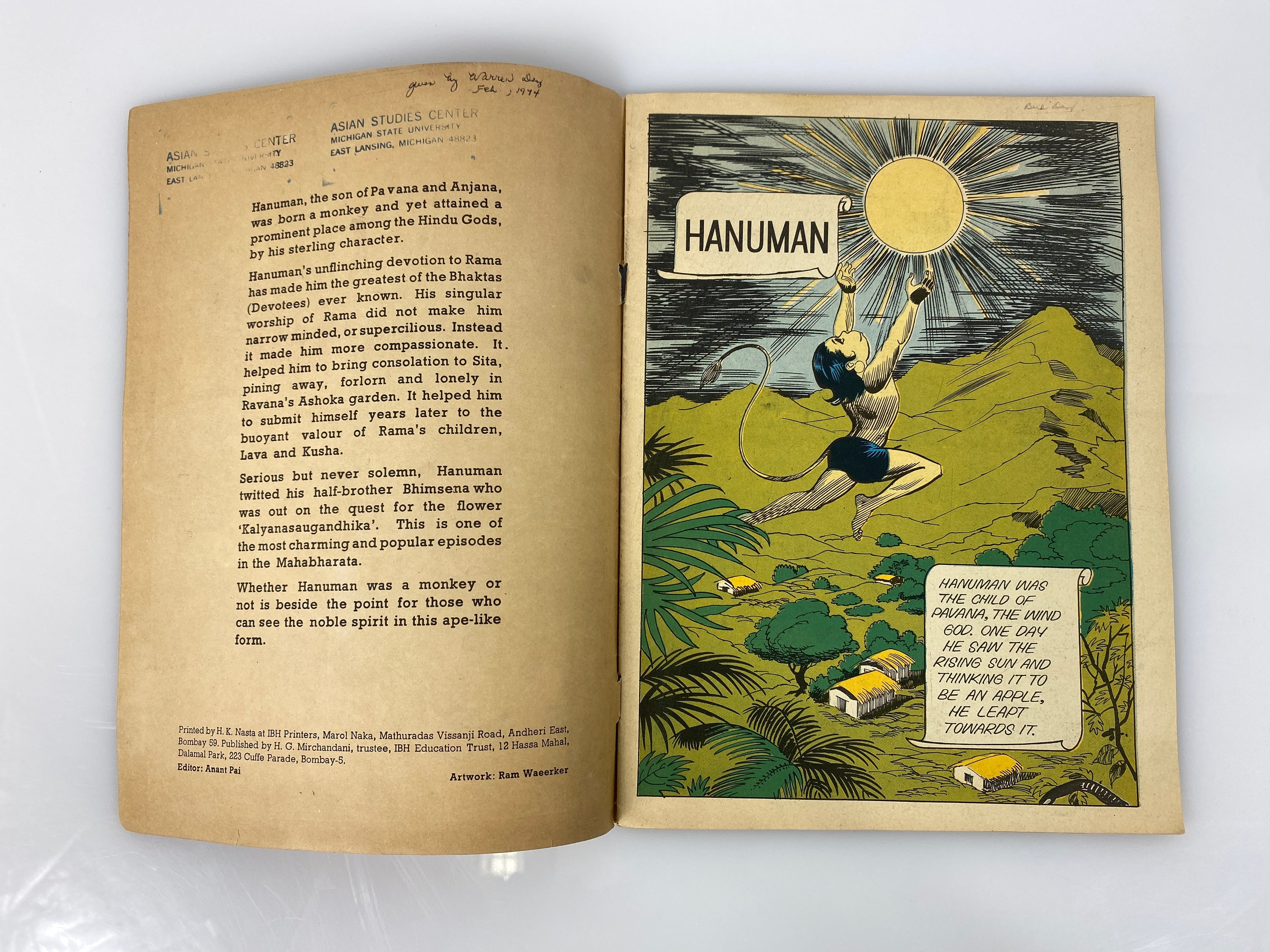 Hanuman vintage Comic No. 19 1974