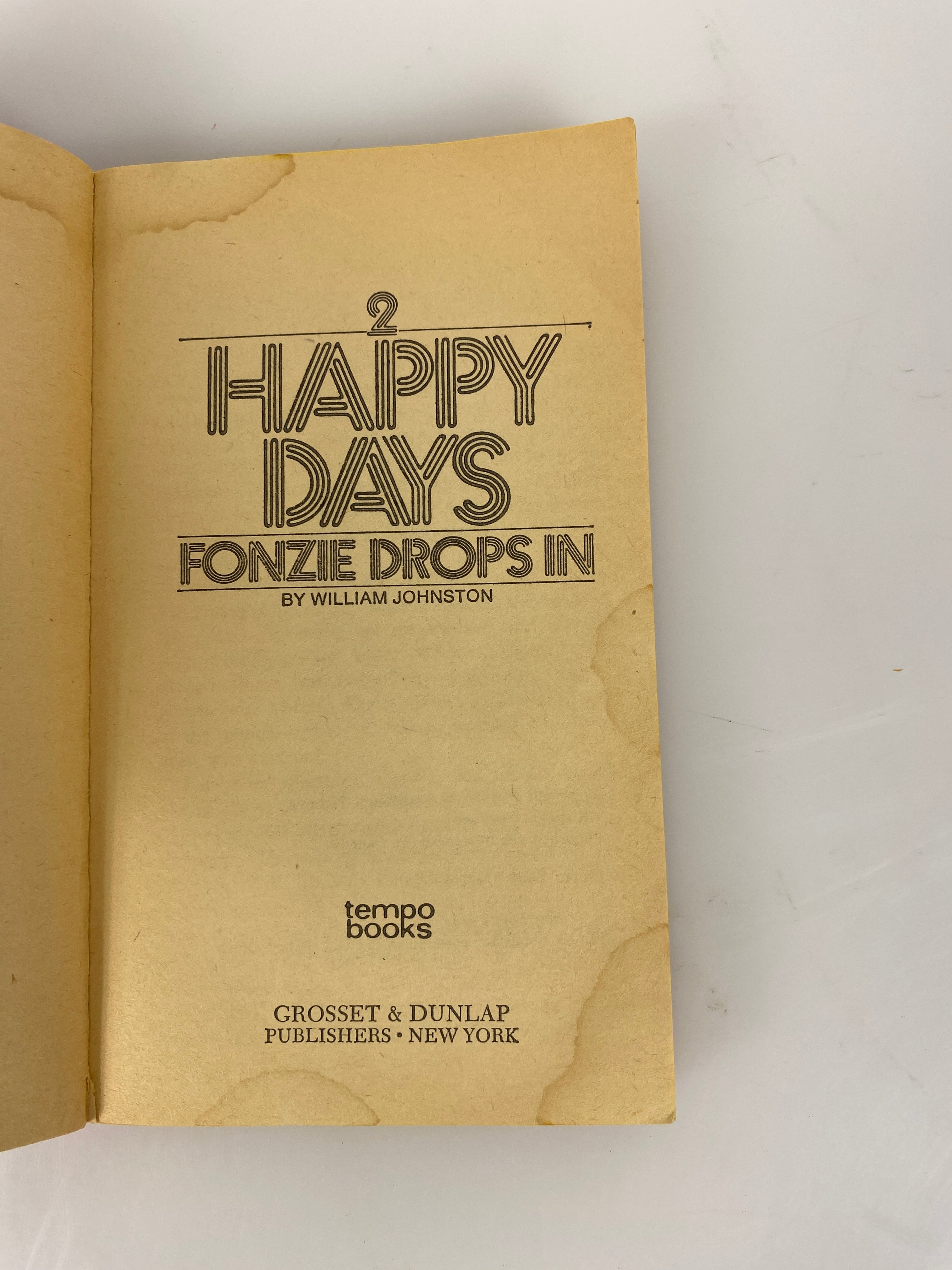 Happy Days 2 Fonzie Drops In paperback 1974