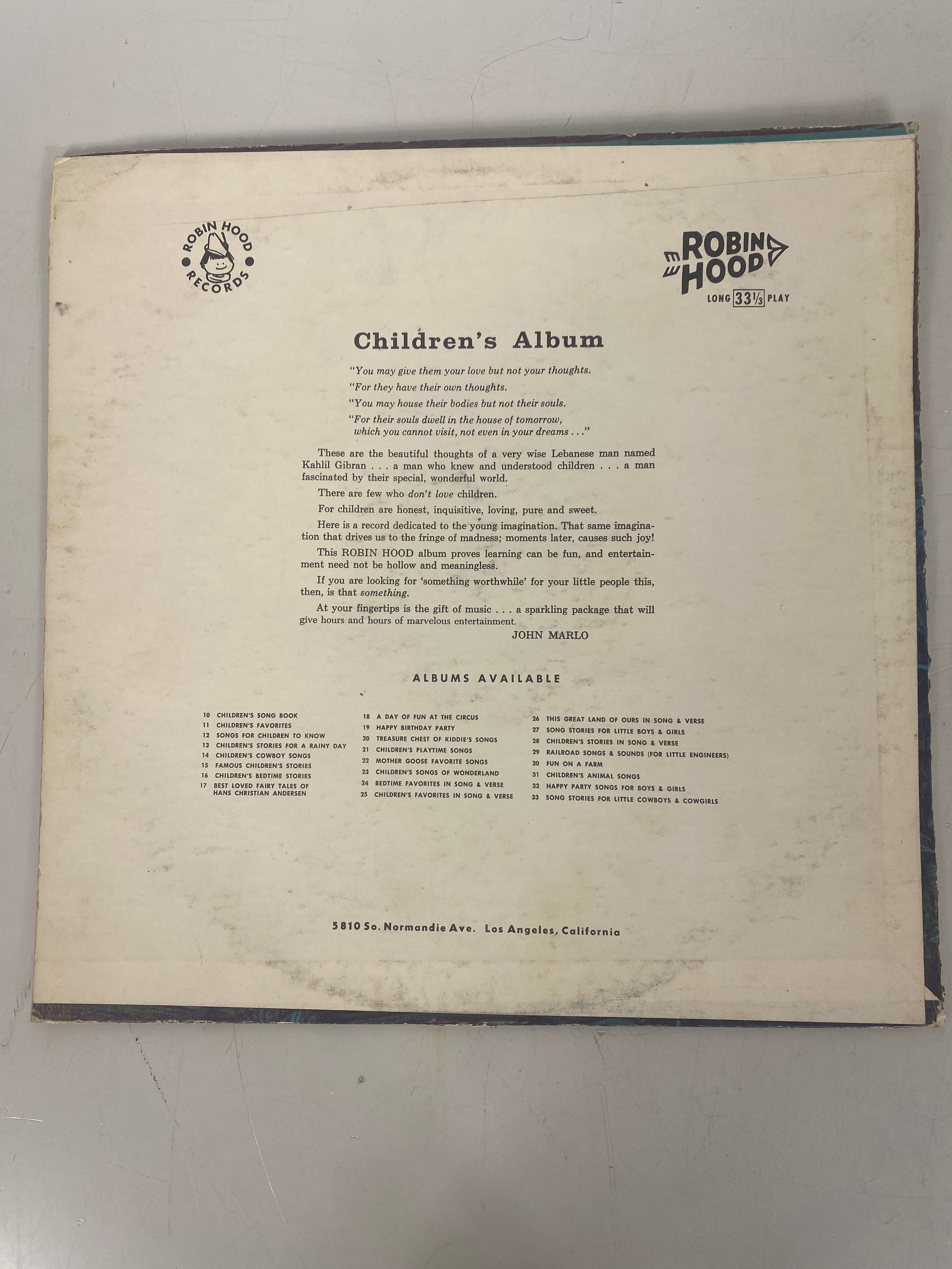 Happy Party Songs for Boys and Girls Children's Vinyl Record