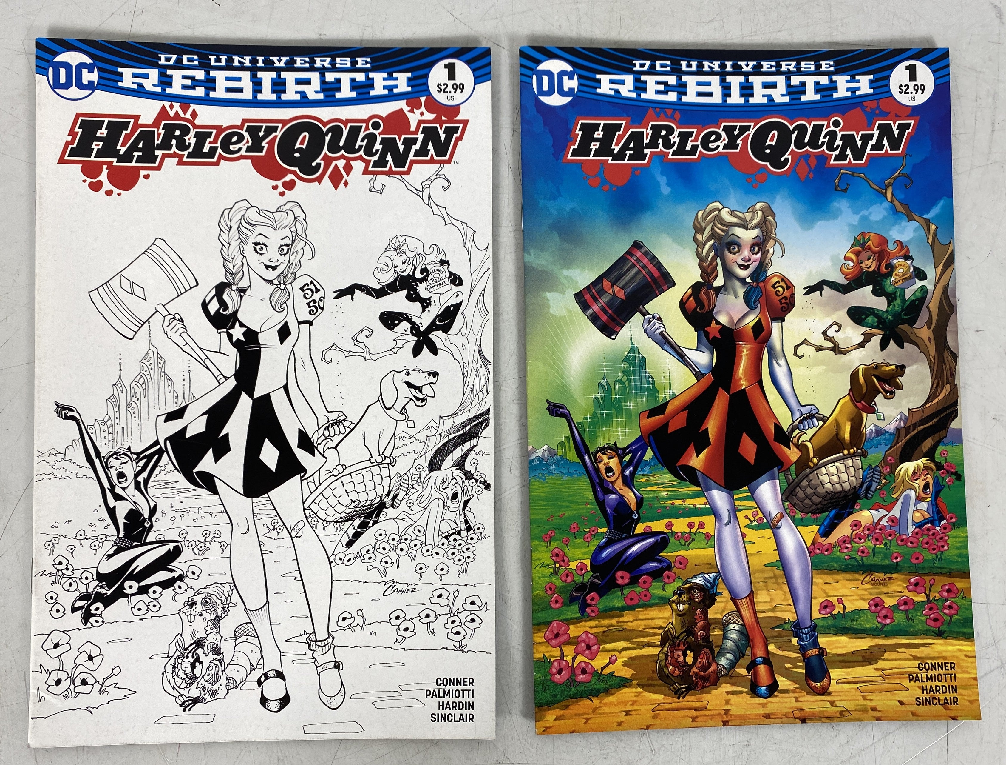 Harley Quinn 1 DC Universe Rebirth Lot of 2 Amanda Conner covers