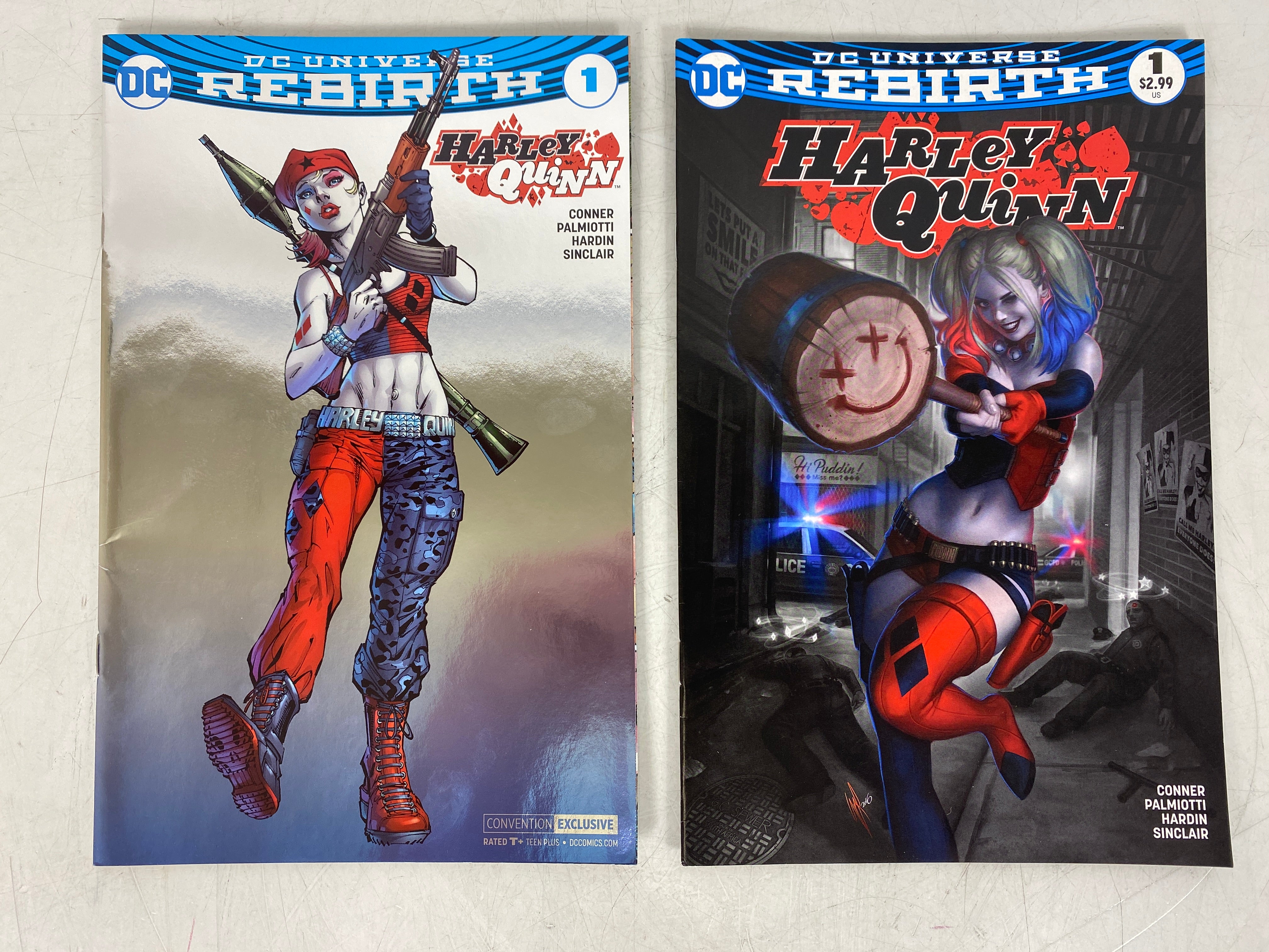 Harley Quinn 1 DC Universe Rebirth Lot of 2 Louw and Convention covers