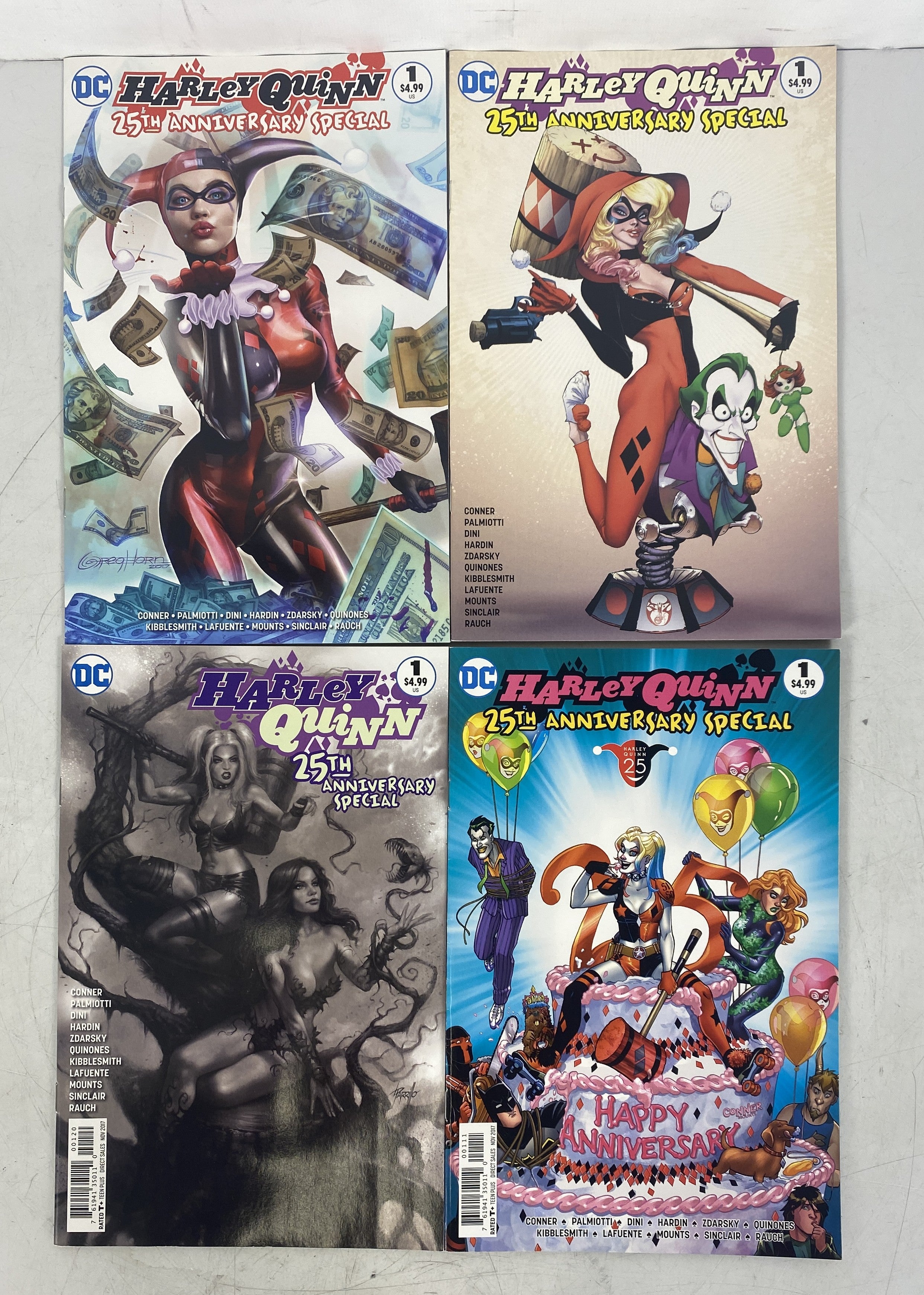 Harley Quinn 25th Anniversary Special #1 Lot of 4 Cover Variants