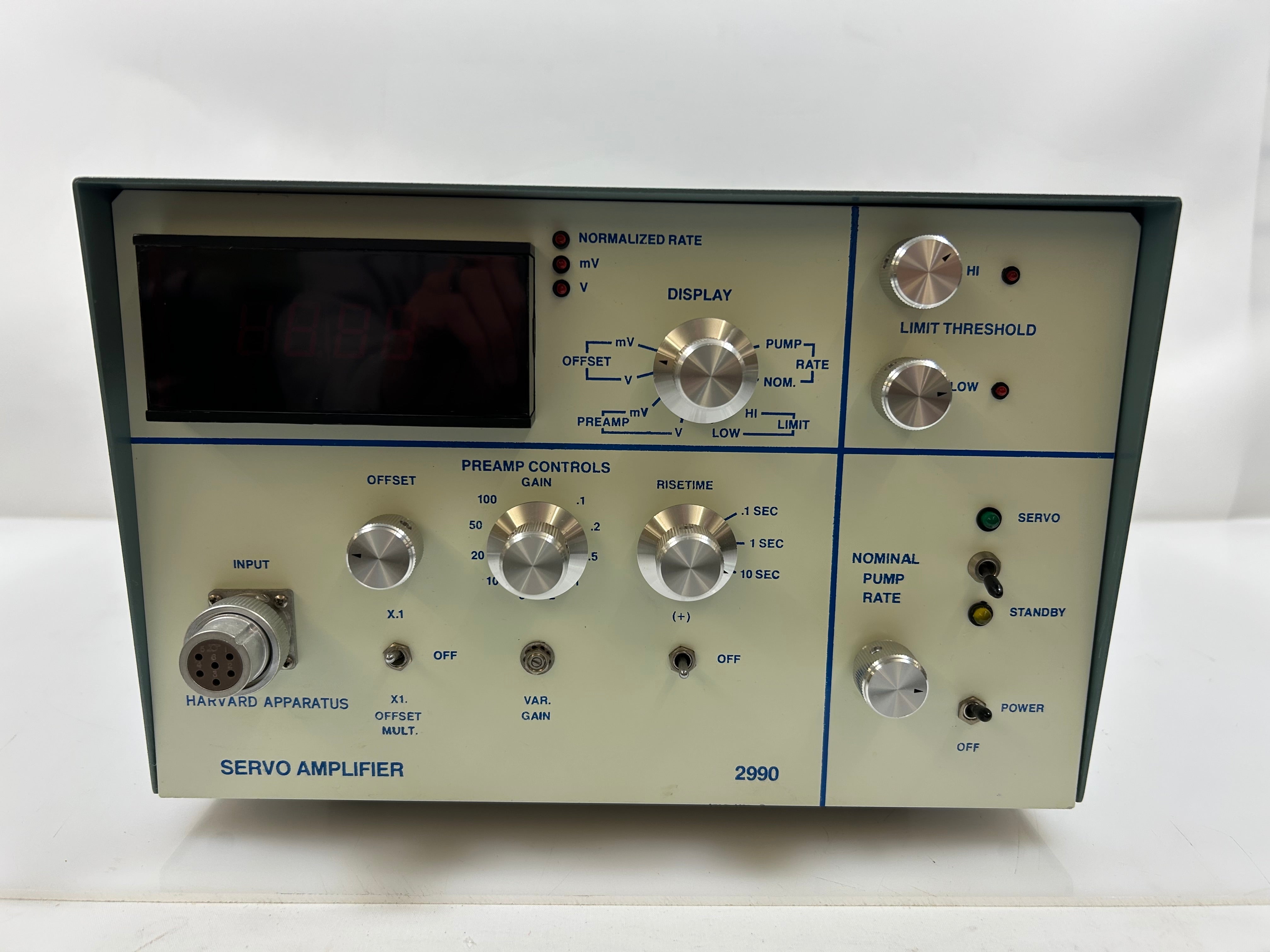 Harvard Apparatus Model 2990 Servo Amplifier *Untested*