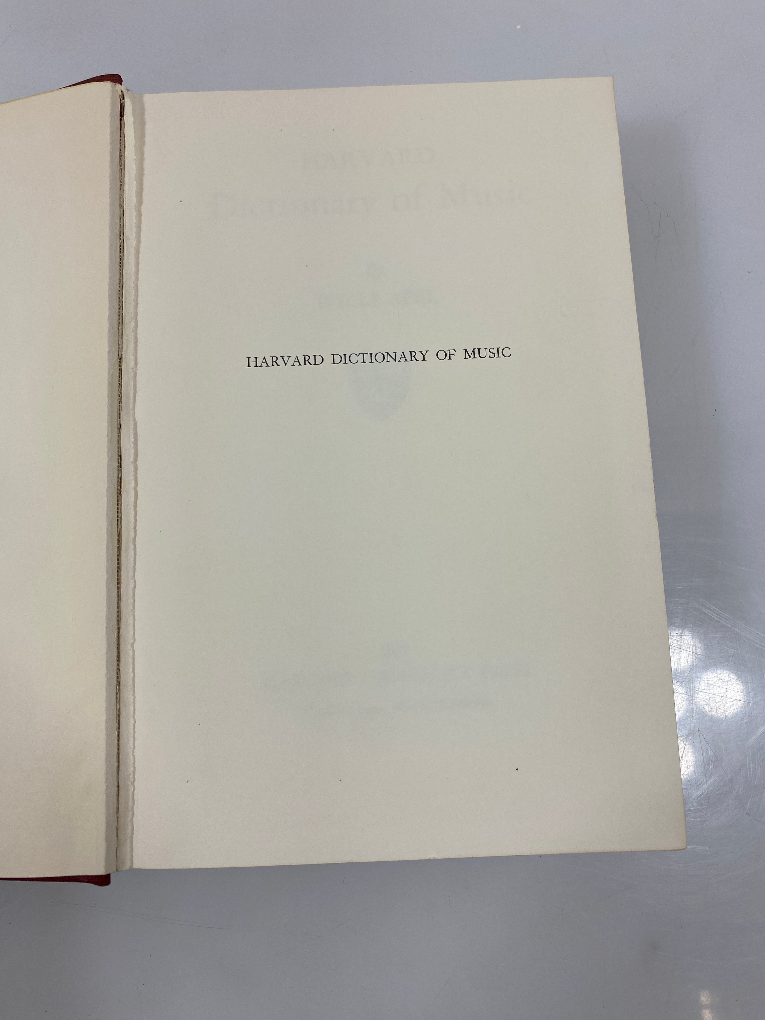 Harvard Dictionary of Music by Apel Ex-library 1964 HC