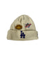 Los Angeles Dodgers White Beanie With Patches