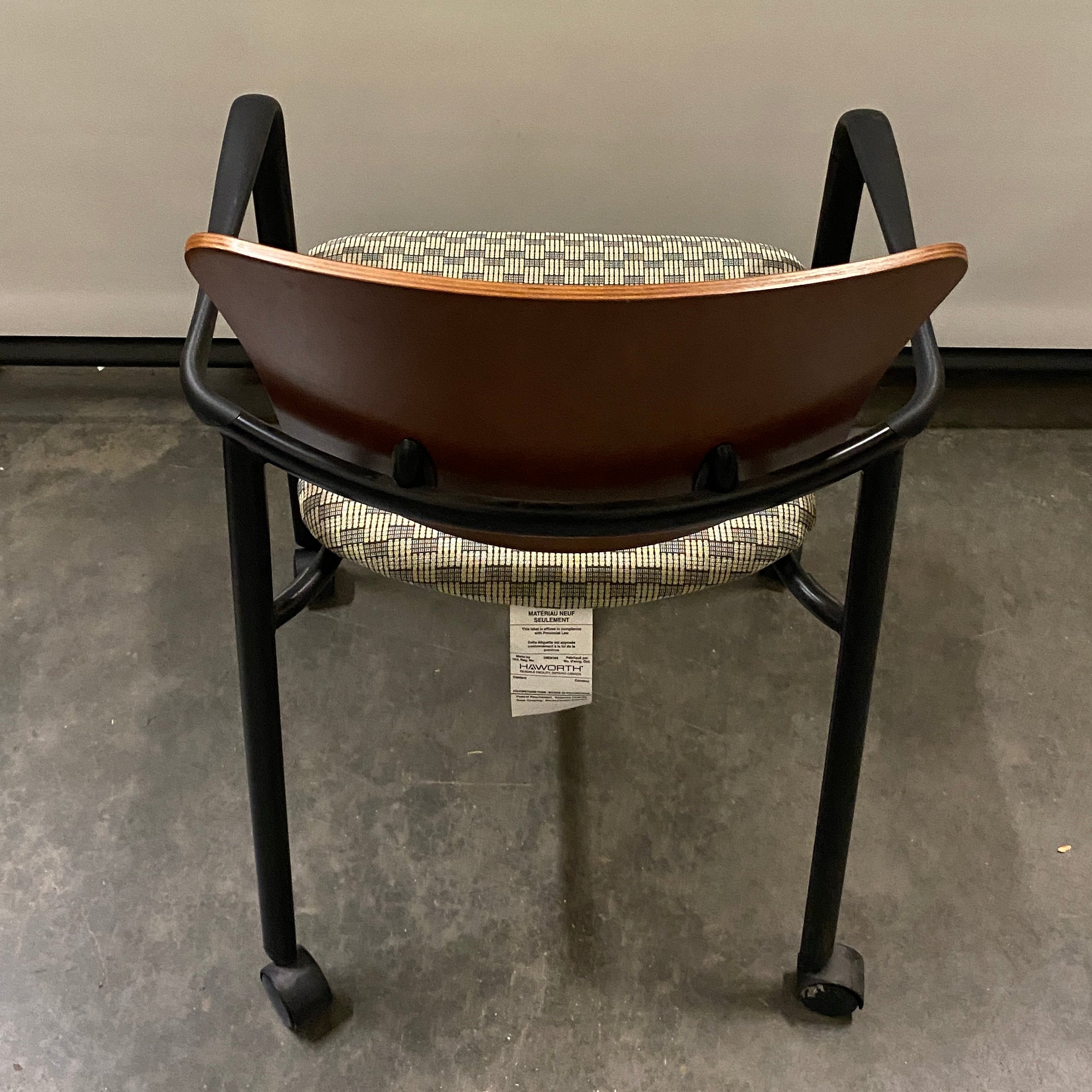 Haworth Pattern Upholstered Rolling Chair