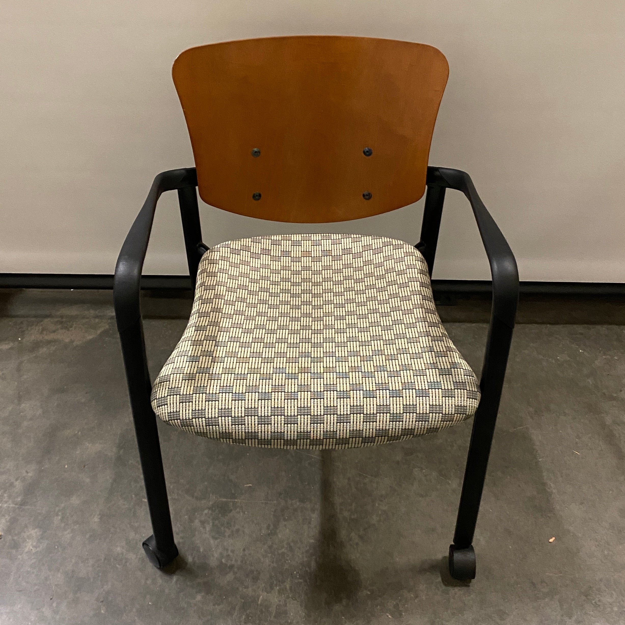 Haworth Pattern Upholstered Rolling Chair