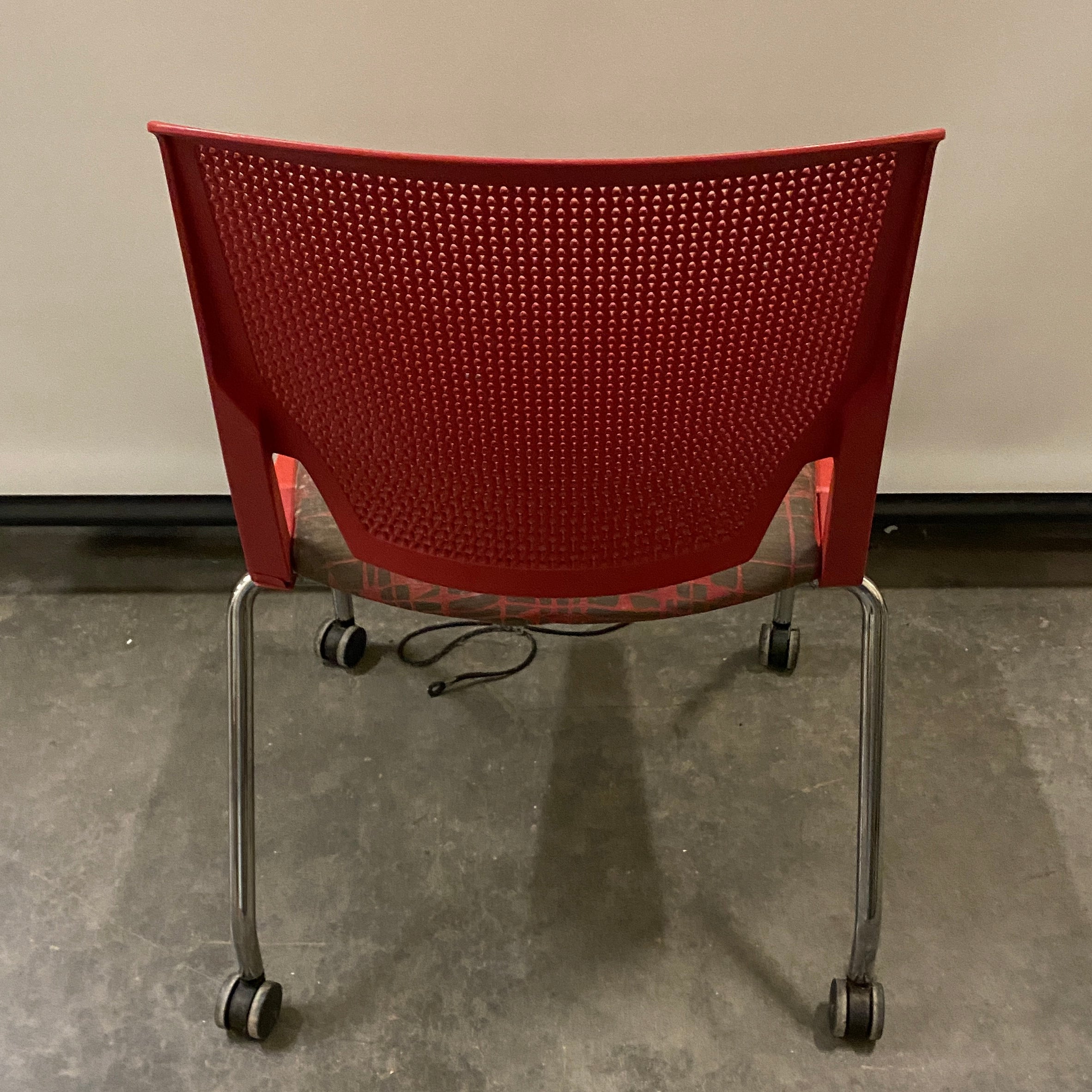 Haworth Red Patterned Upholstered Chair