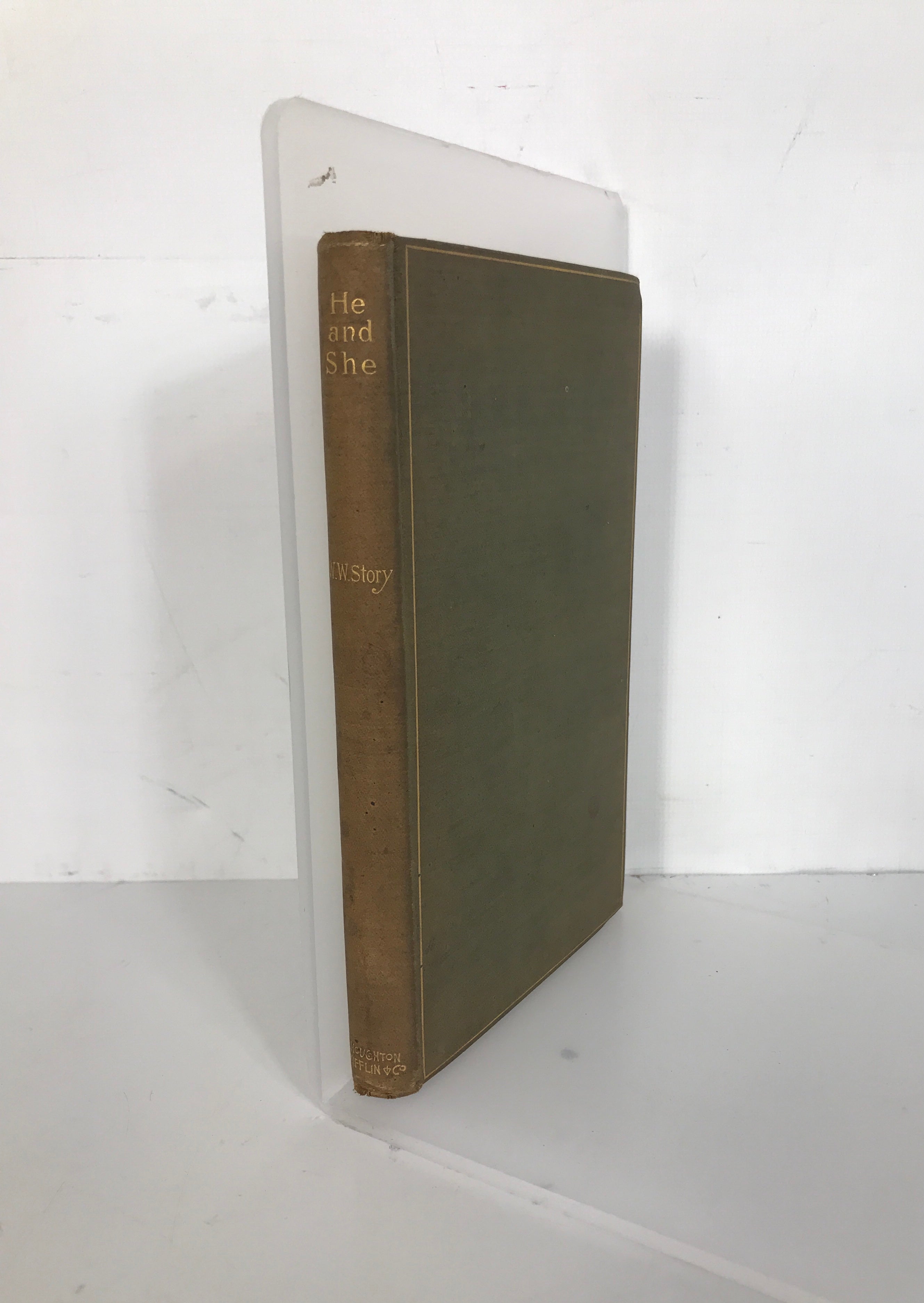 He and She or A Poet's Portfolio W.W. Story 1894 Antique HC