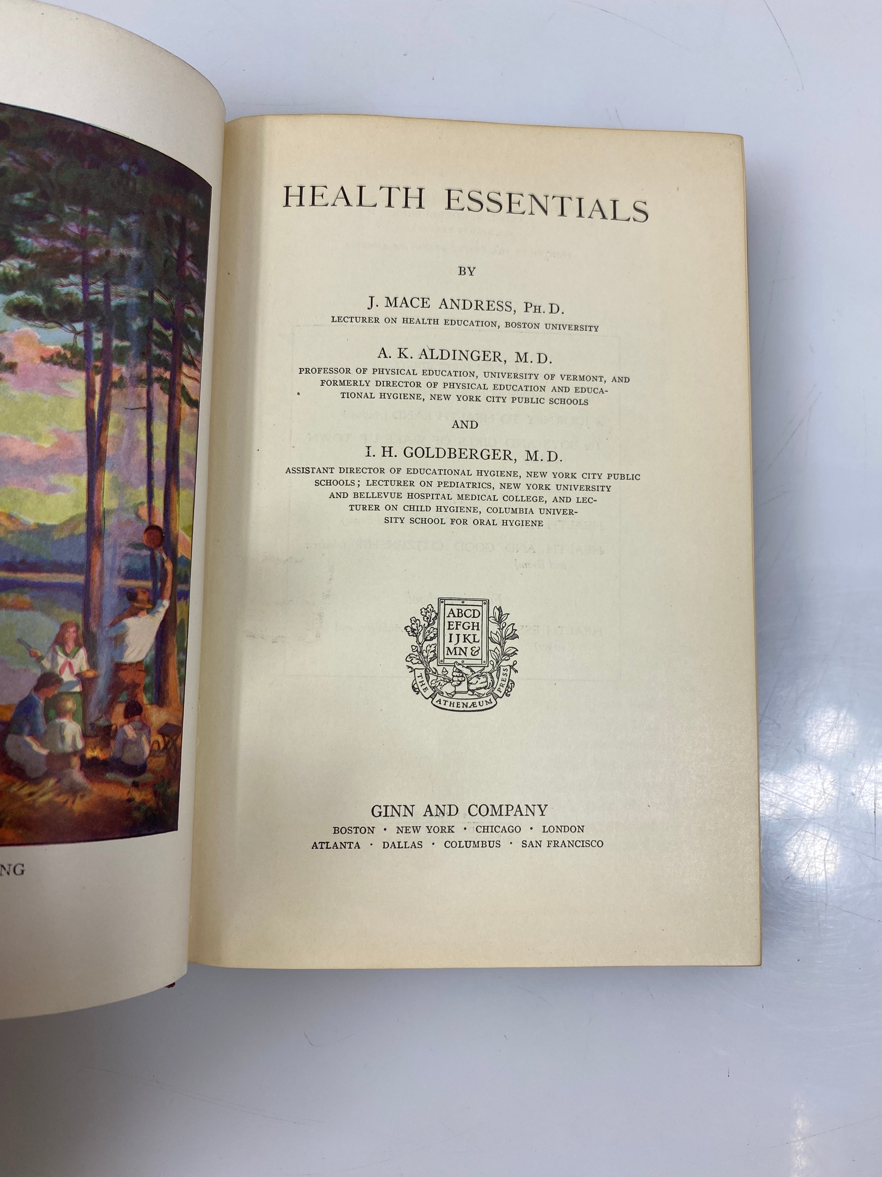 Health Essentials by Andress/Aldinger/Goldberger 1928 HC