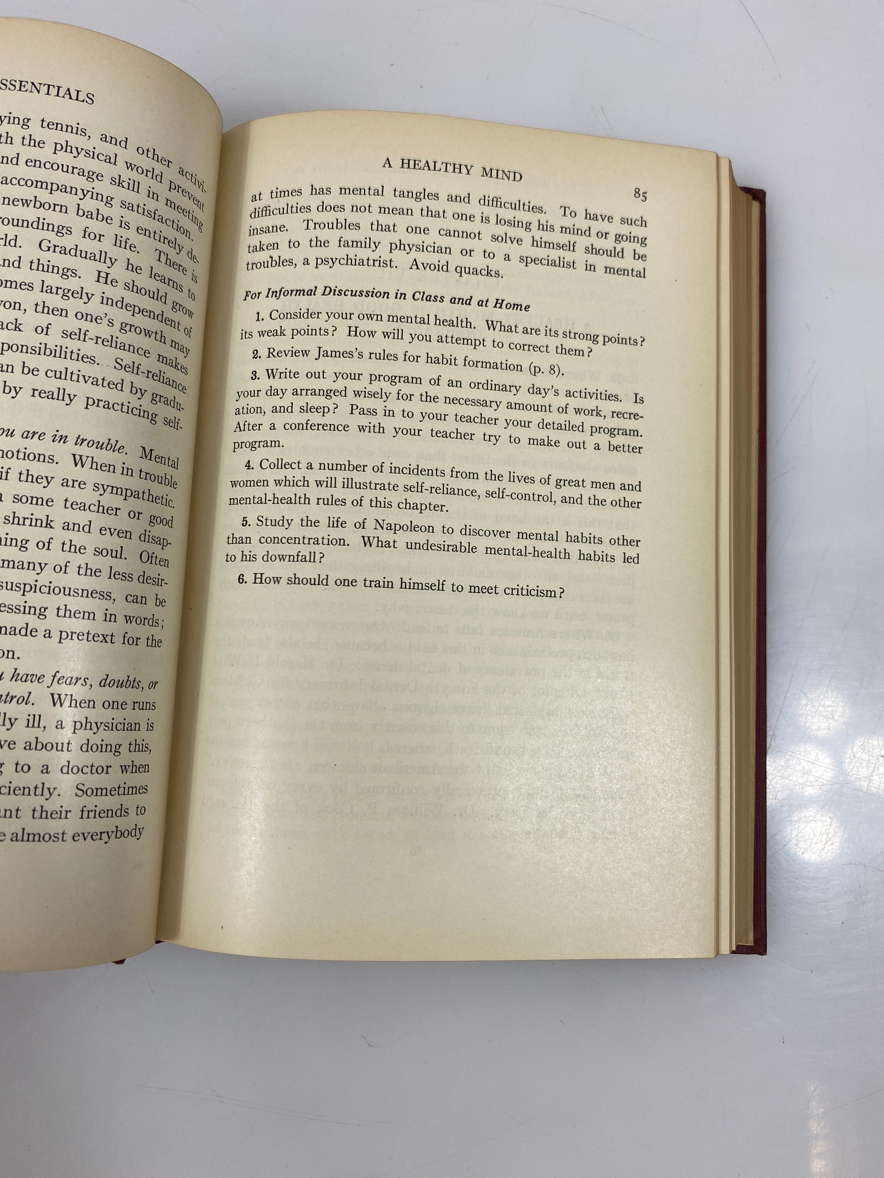 Health Essentials by Andress/Aldinger/Goldberger 1928 HC