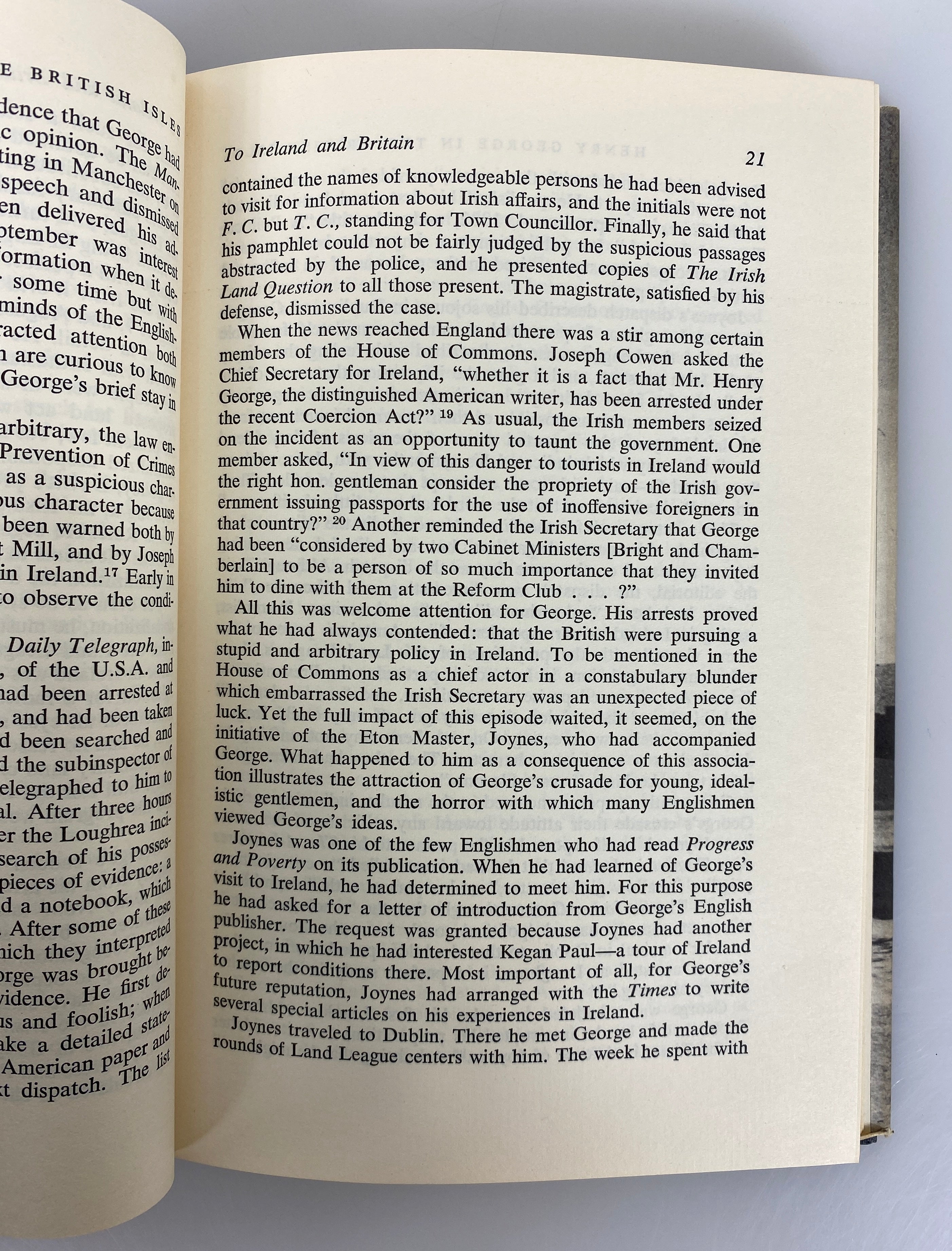 Henry George in the British Isles by Elwood Lawrence 1957 HC DJ