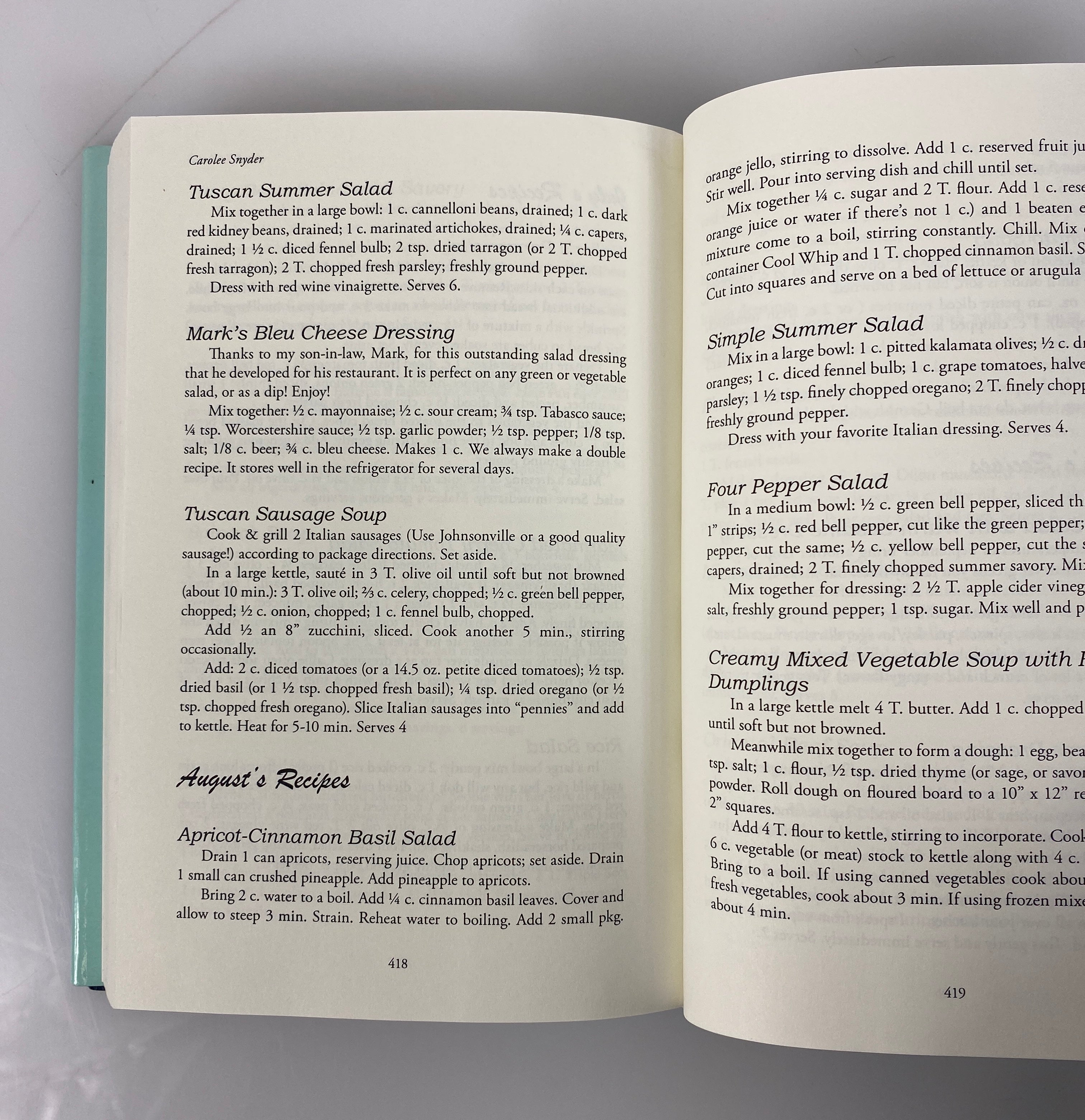 Herbal Choices by Carolee Snyder 2010 Inscribed HC DJ