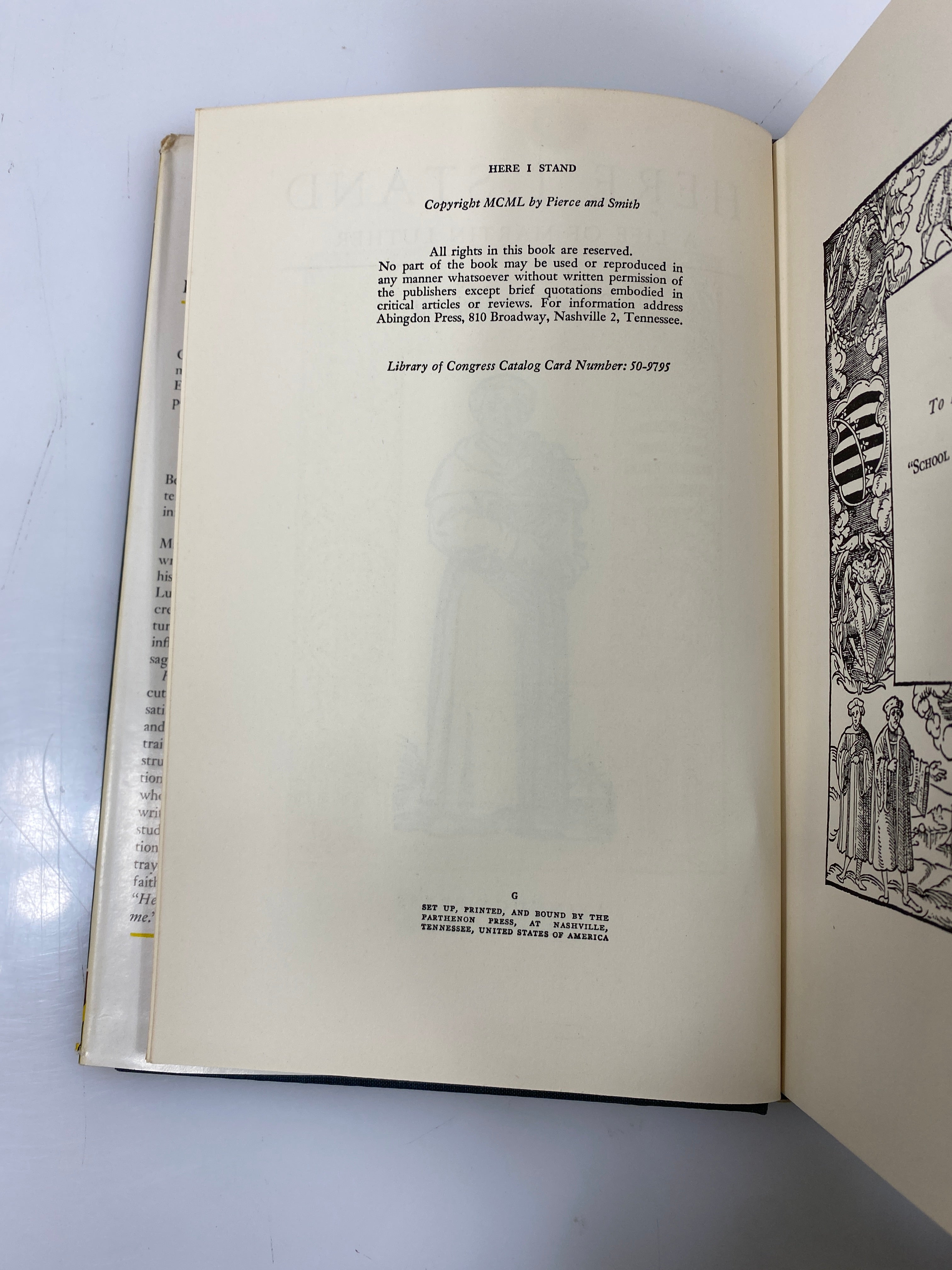 Here I Stand By Bainton Abingdon Press 1950 HCDJ