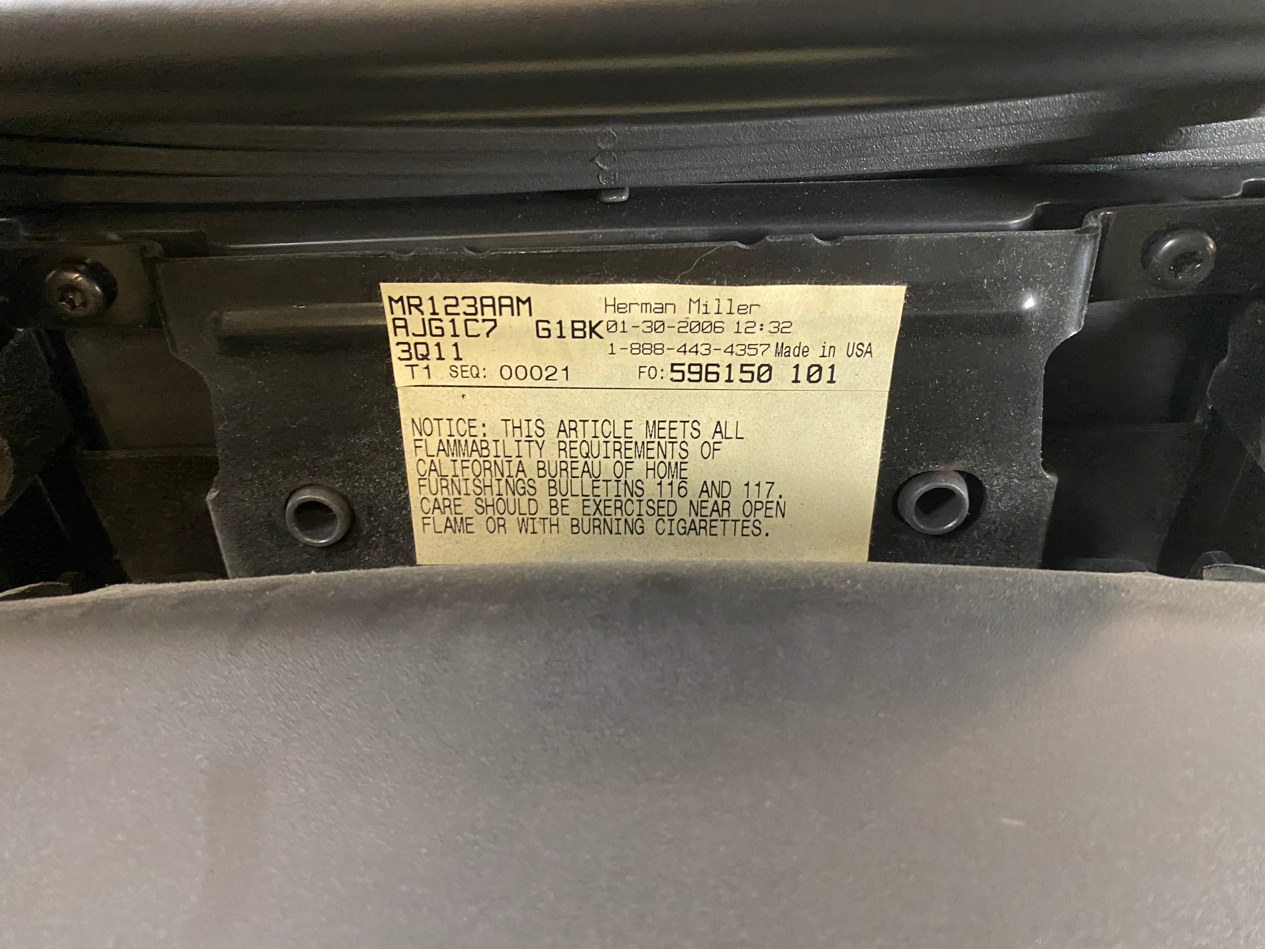 Herman Miller Dark Grey Mirra Ergonomic Office Chair