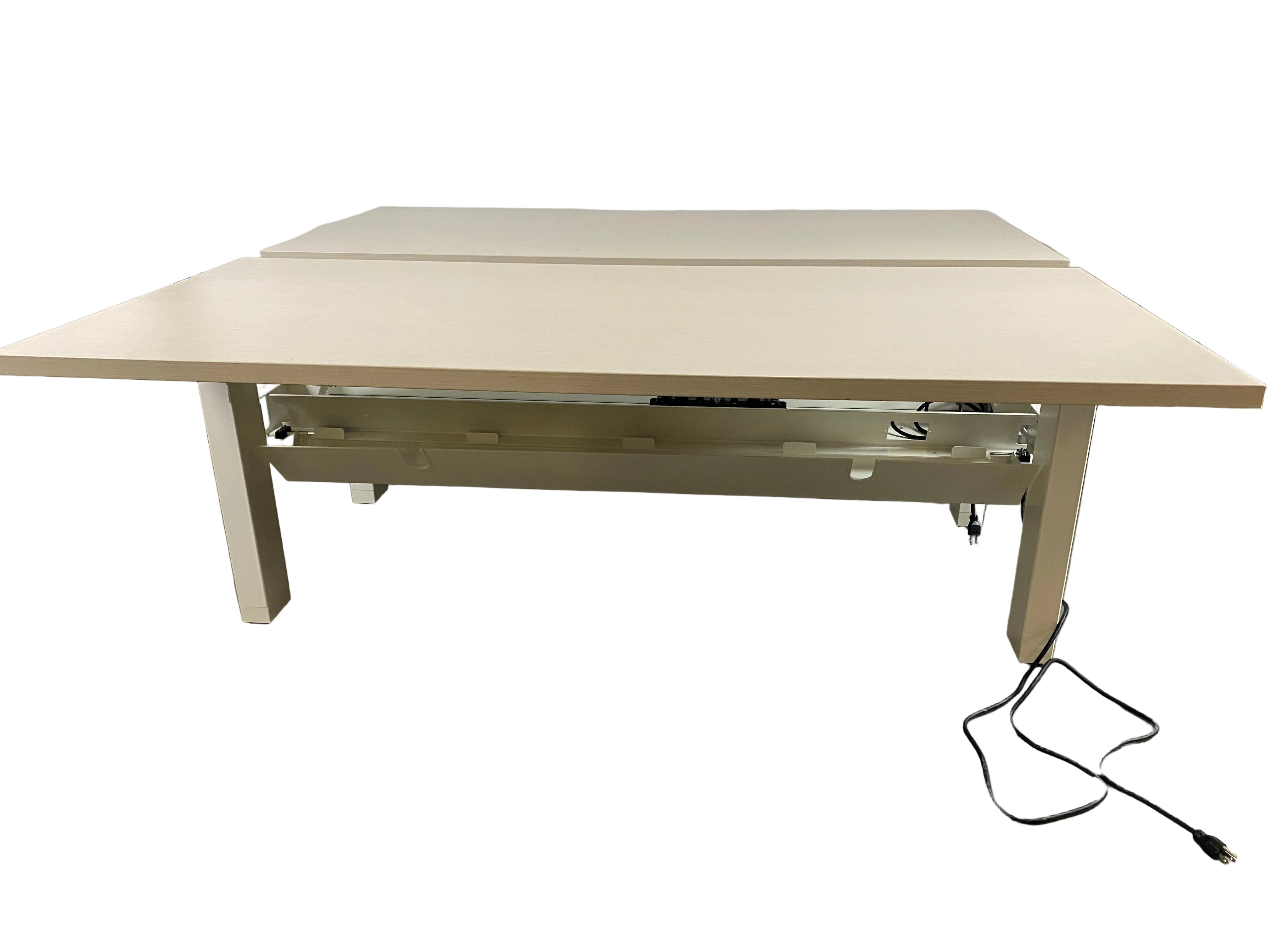 Herman Miller White Adjustable Standing Workstation With Individual Dividers