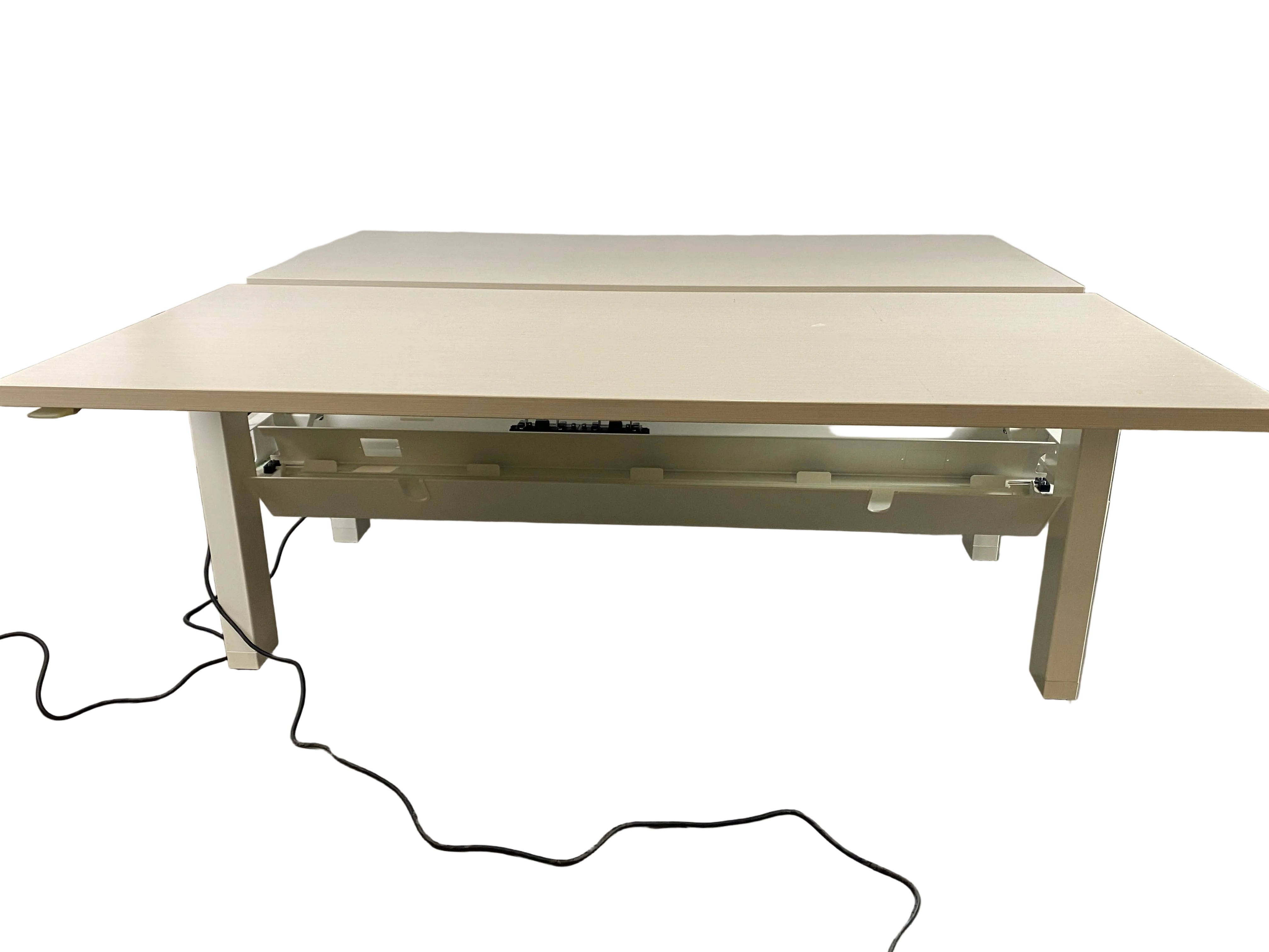 Herman Miller White Adjustable Standing Workstation With Individual Dividers