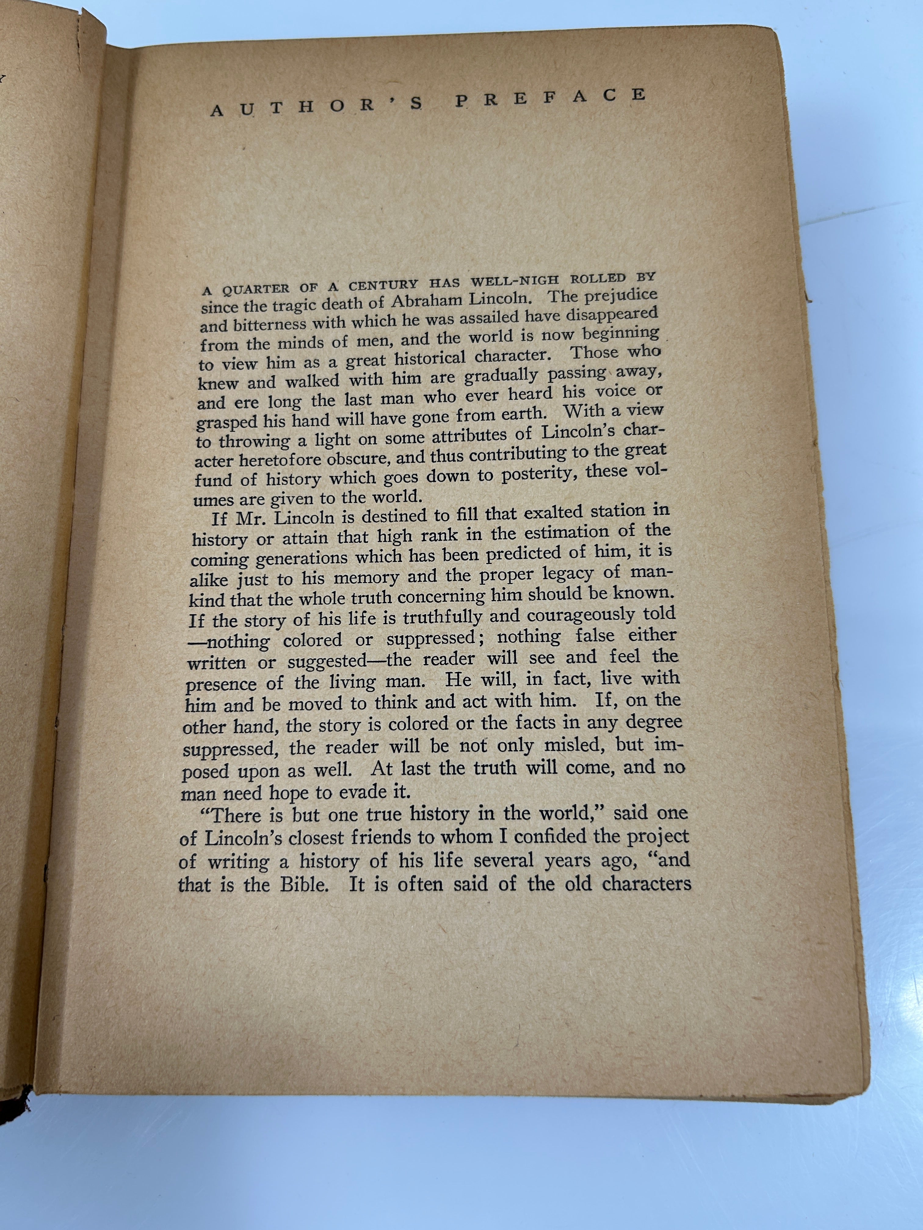 Herndon's Life of Lincoln 1943 First Edition Second Printing HC