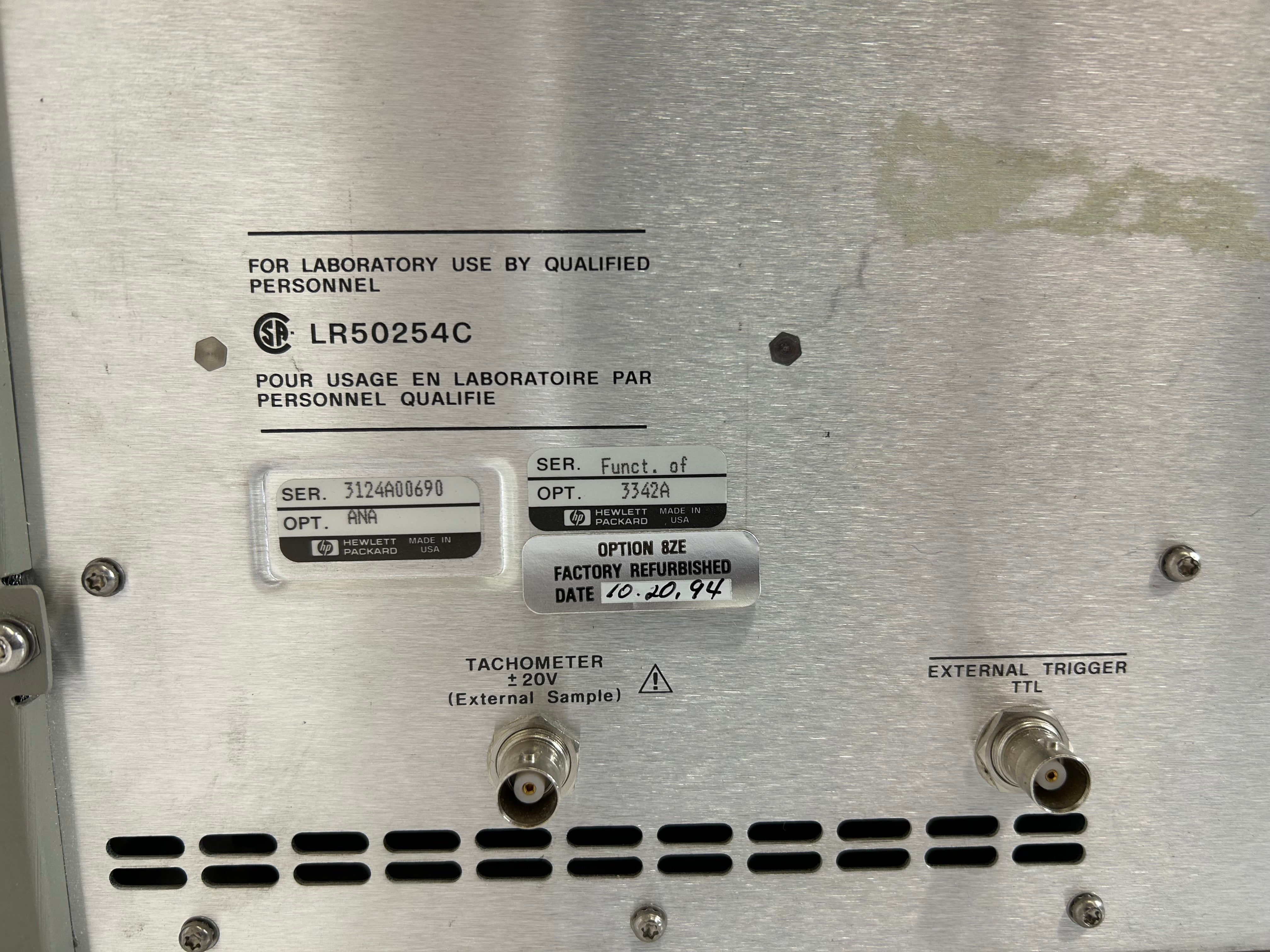Hewlett Packard 35665A Dynamic Signal Analyzer *Untested*
