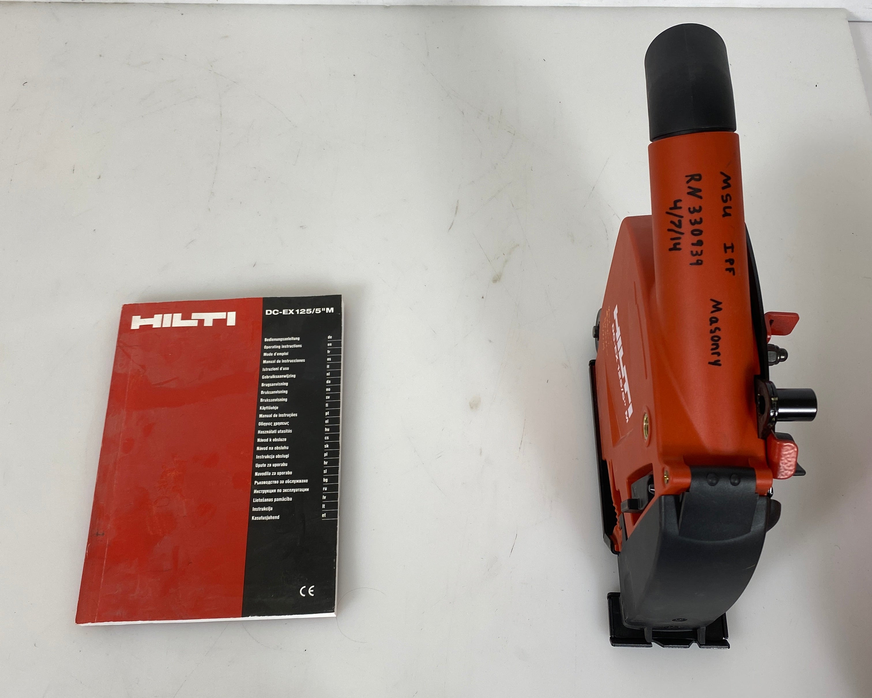 Hilti #DC-EX-125/5"M Angle Grinder w/ Manual