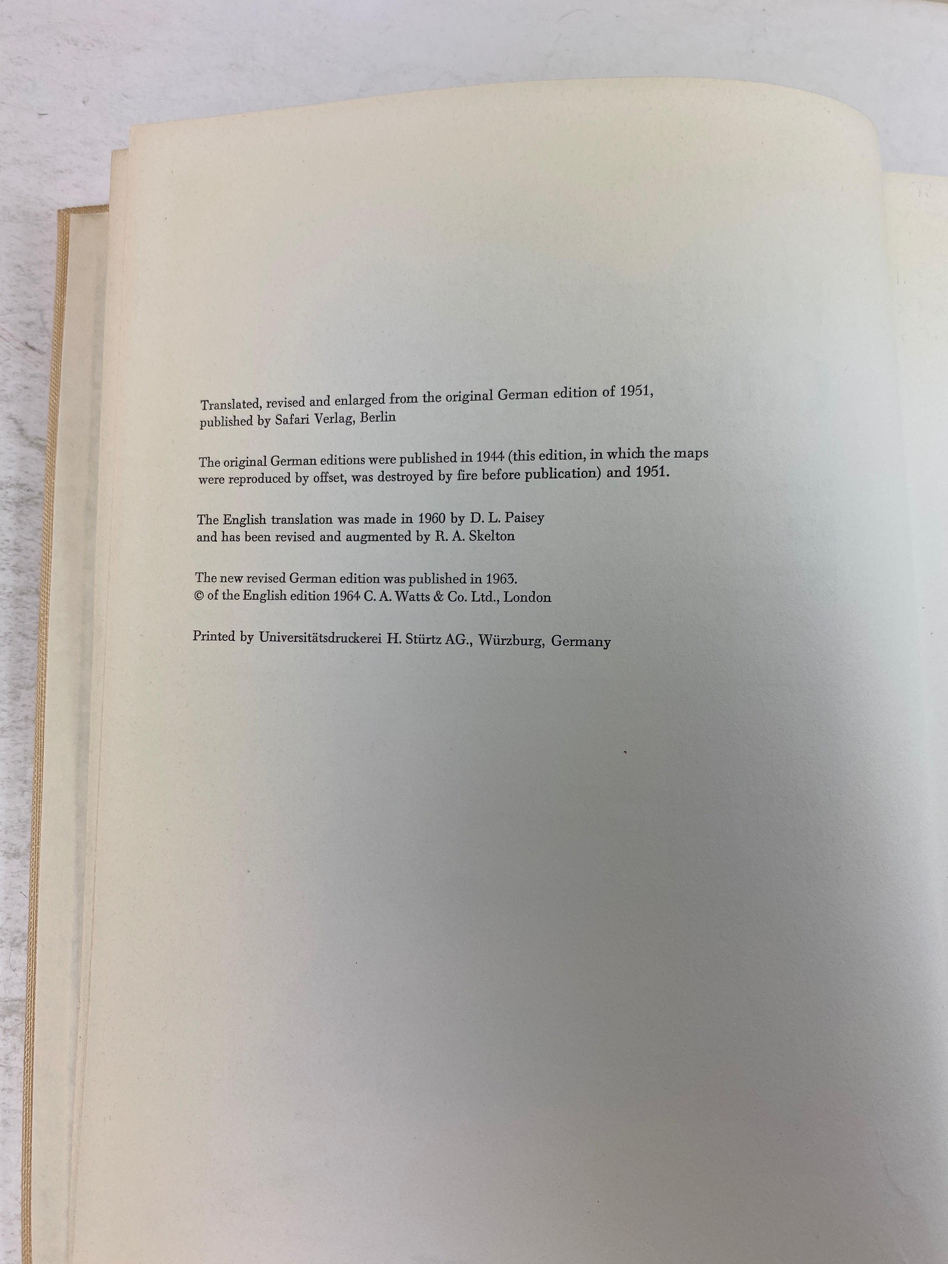 History of Cartography by Bagrow Ex-library 1964 HC