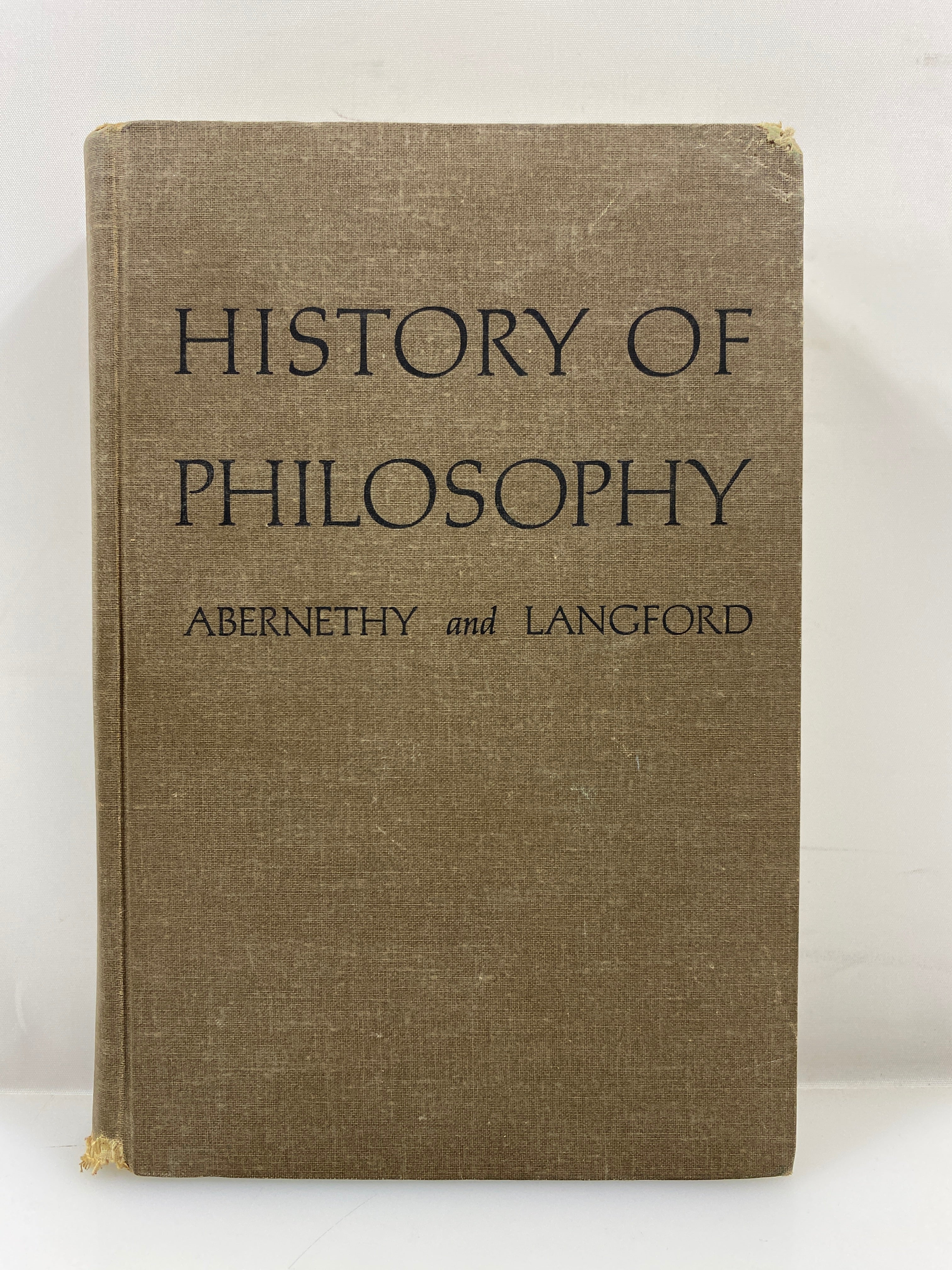 History of Philosophy Abernethy/Langford 3rd Print 1967 HC