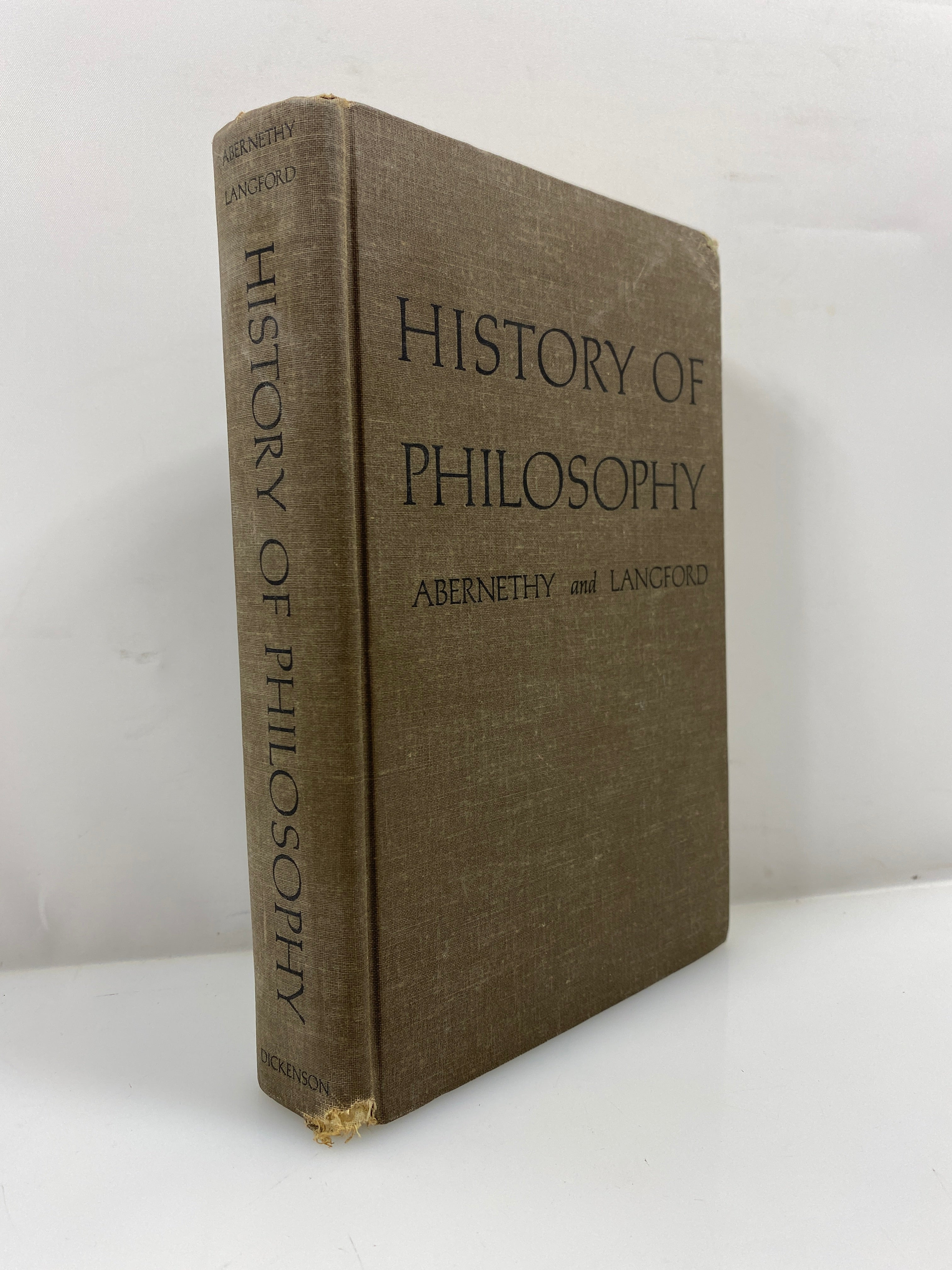 History of Philosophy Abernethy/Langford 3rd Print 1967 HC
