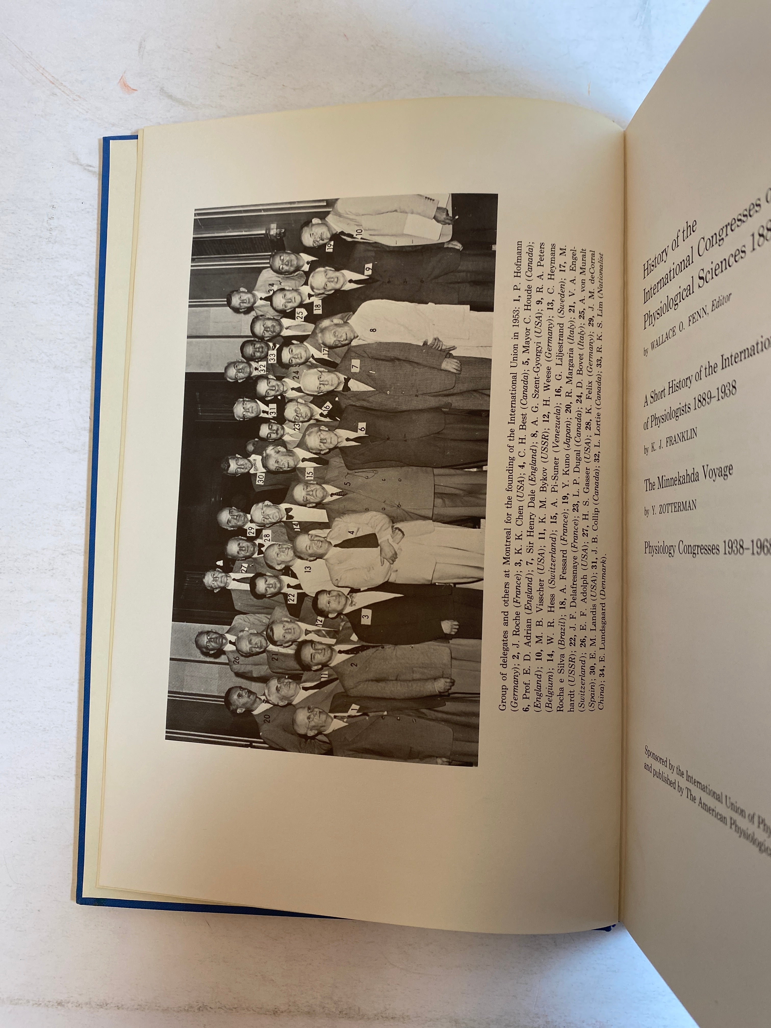 History of the International Congresses of Physiology 1889-1968 HC