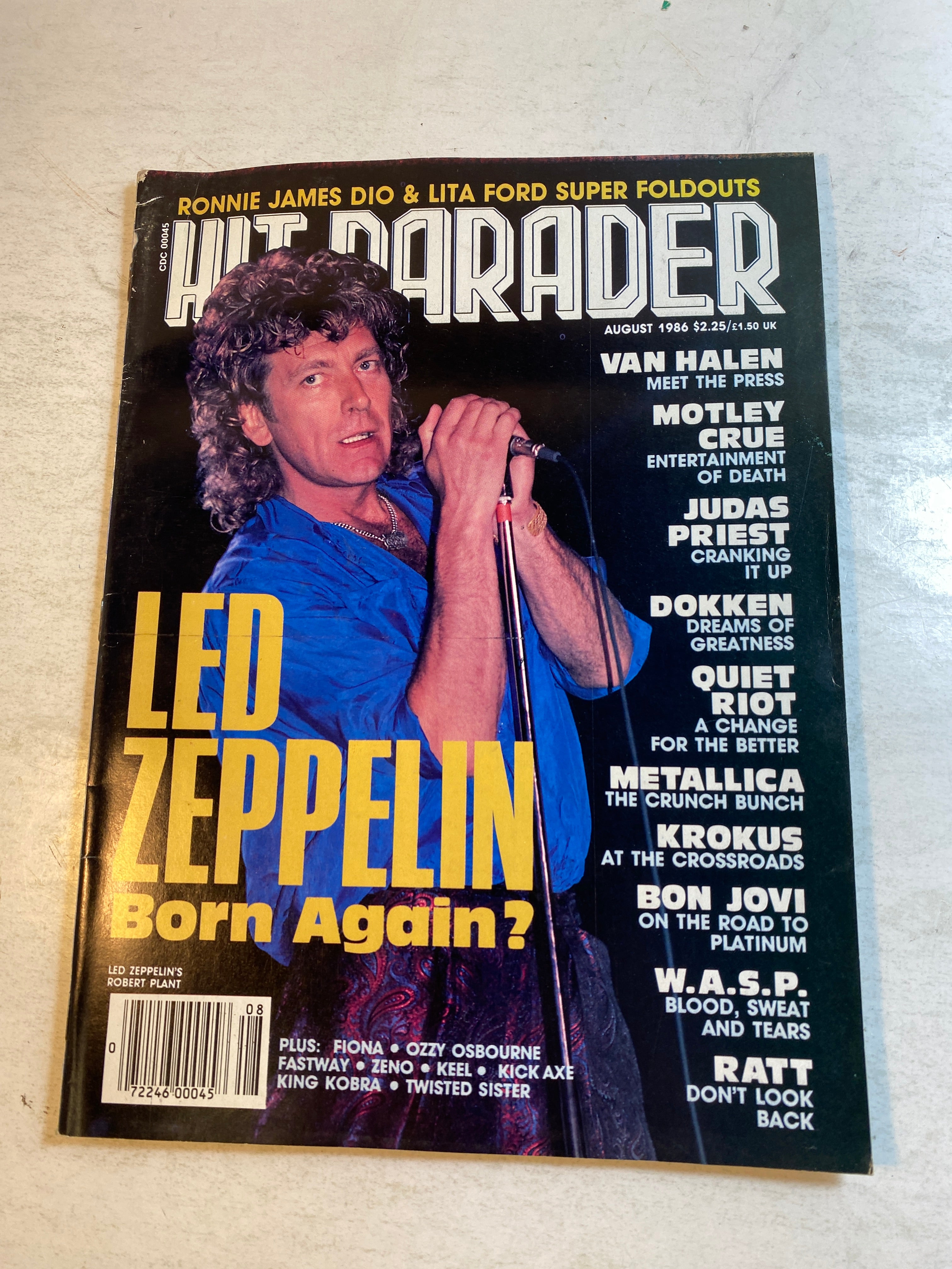 Hit Parader August 1986 Led Zeppelin