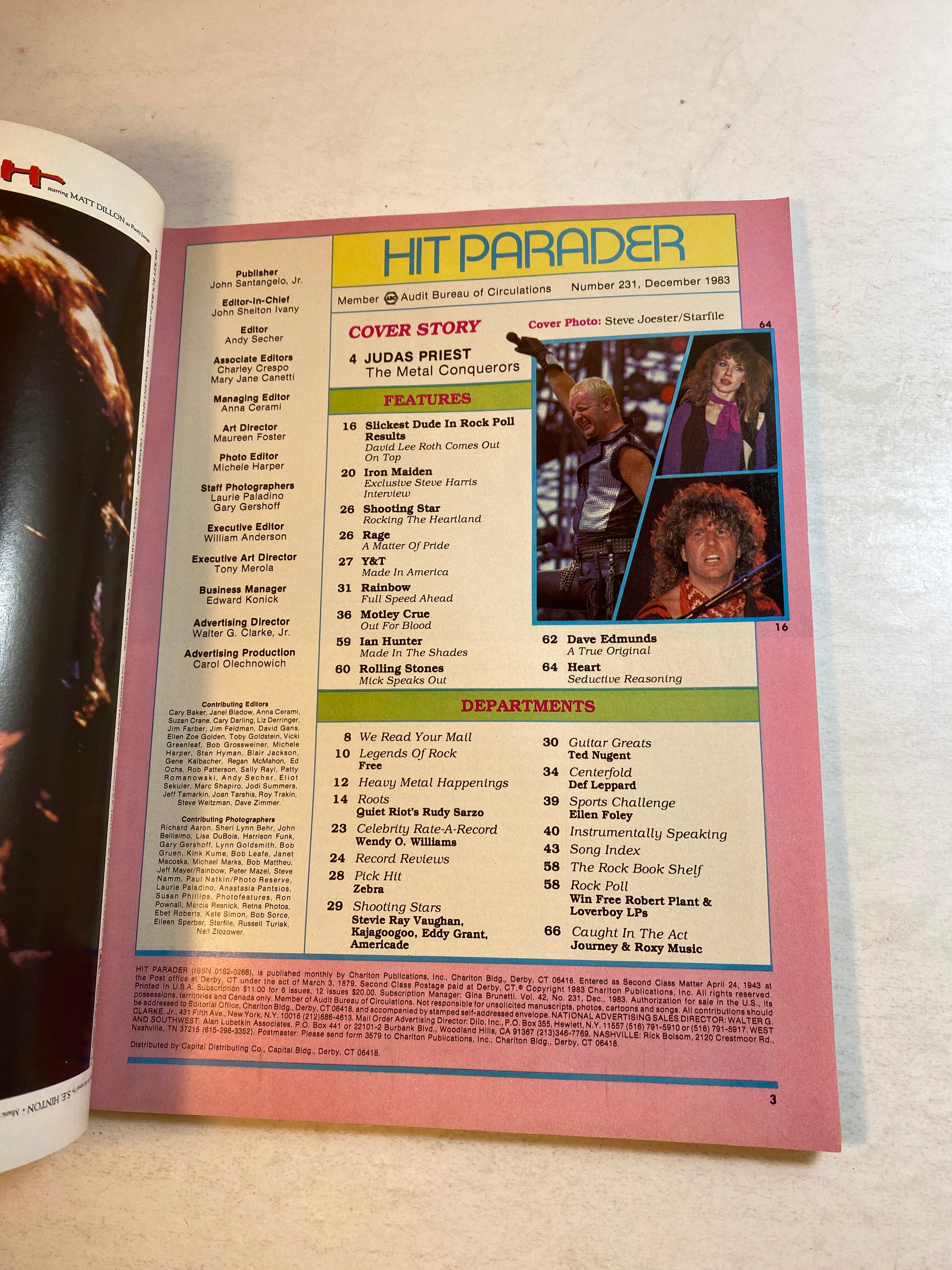 Hit Parader December 1983 Judas Priest