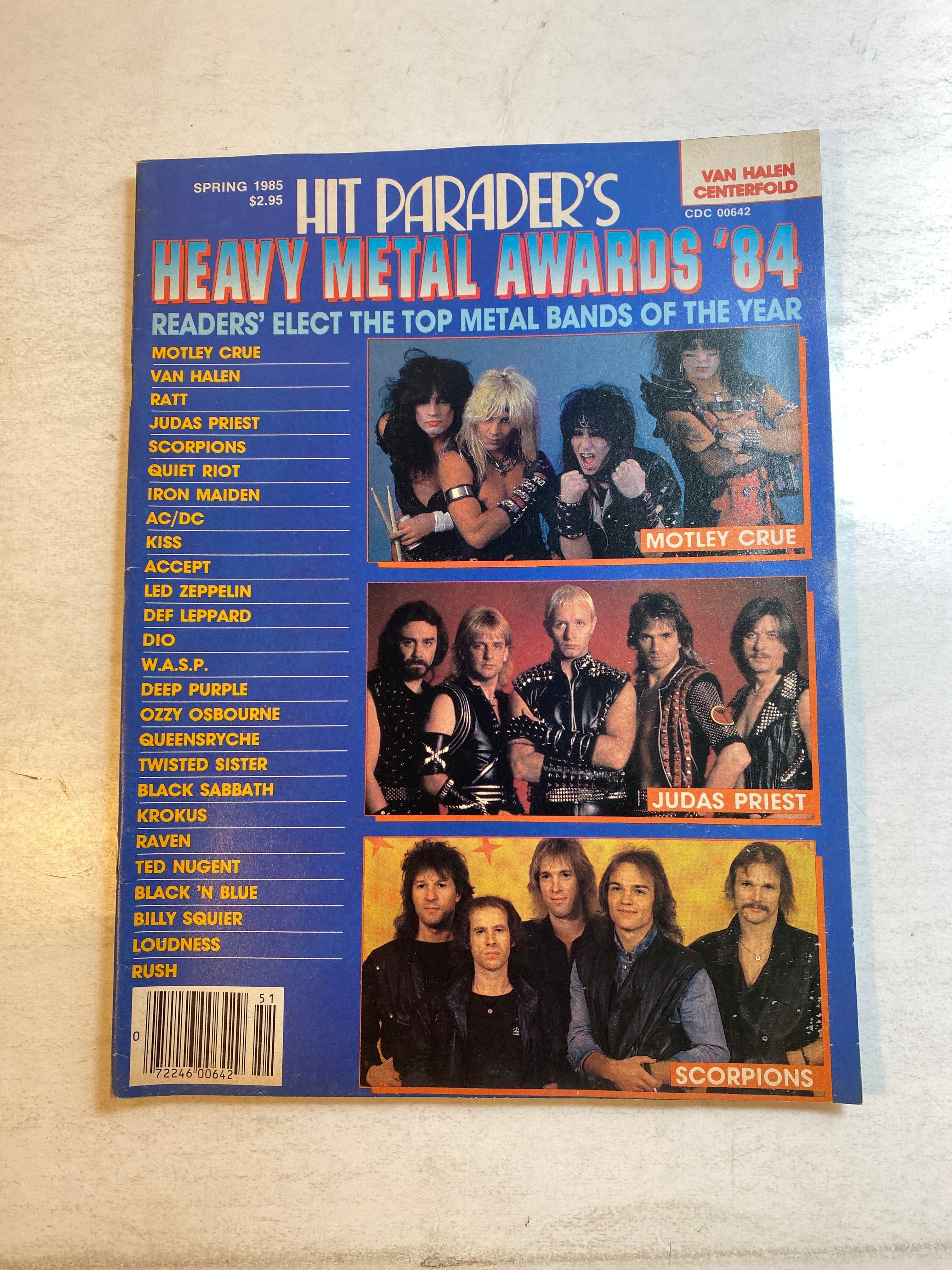 Hit Parader Heavy Metal Awards Spring 1985 Motley Crue