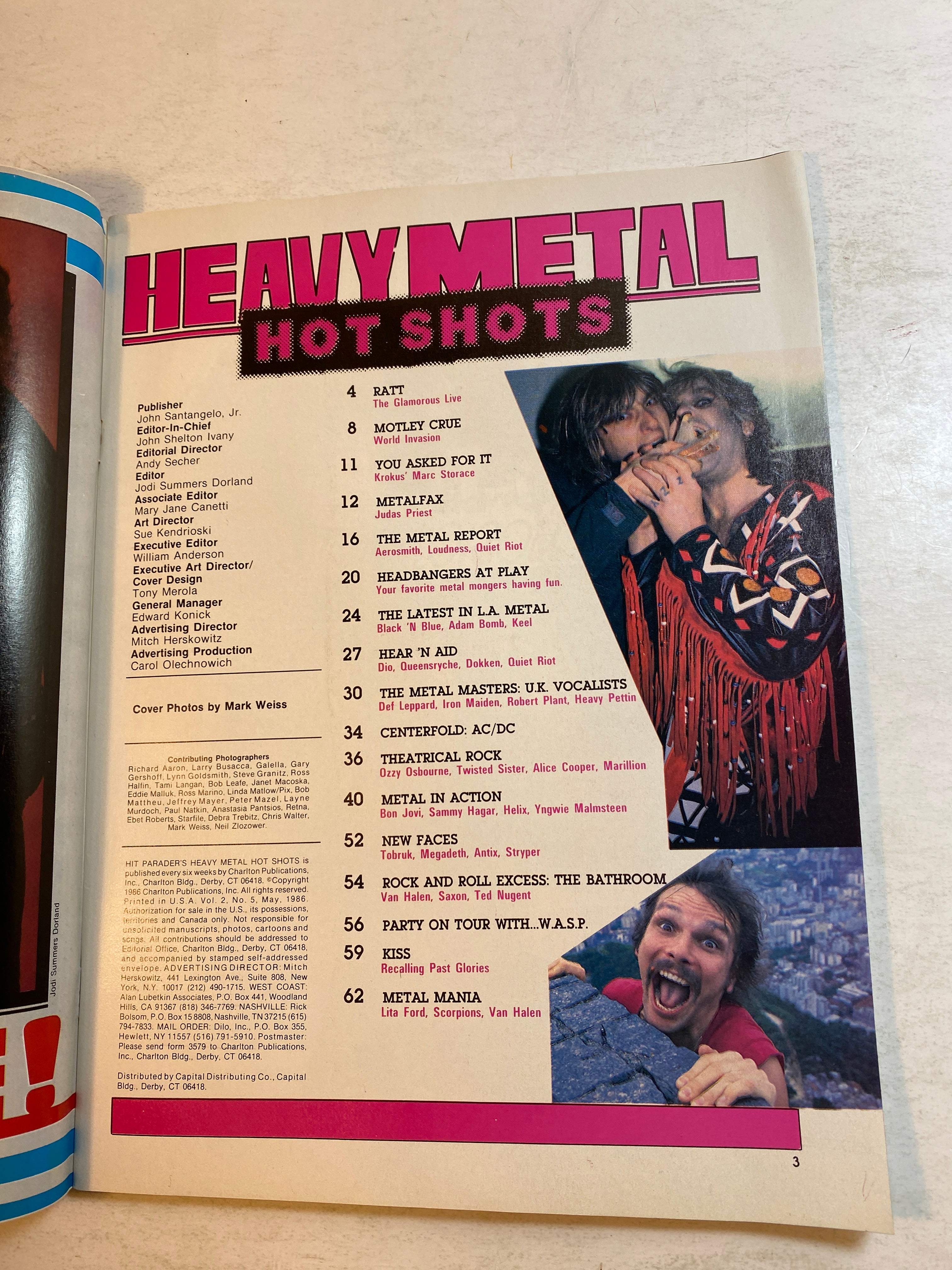 Hit Parader Heavy Metal Hotshots May 1986