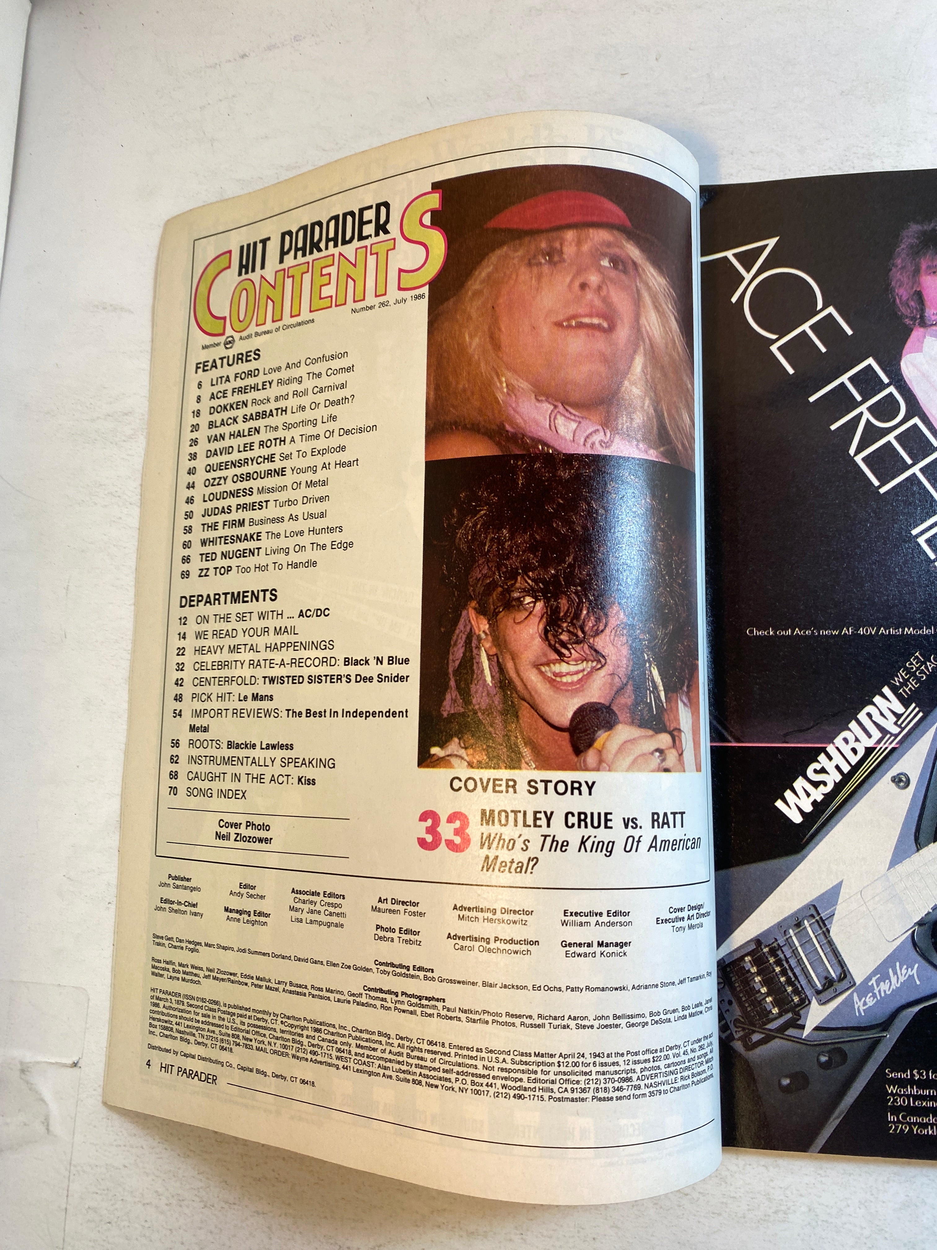 Hit Parader July 1986 Nikki Sixx