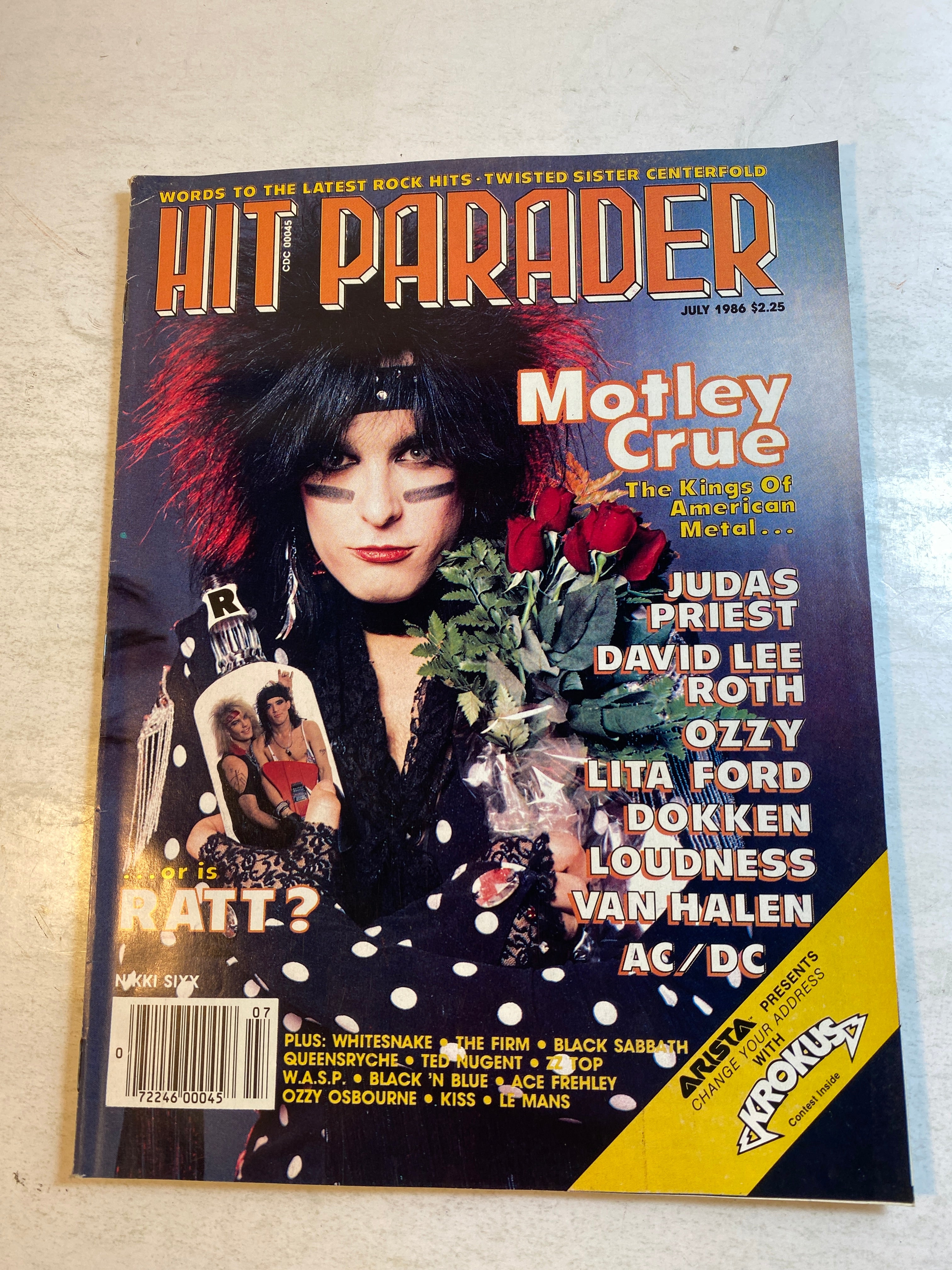 Hit Parader July 1986 Nikki Sixx