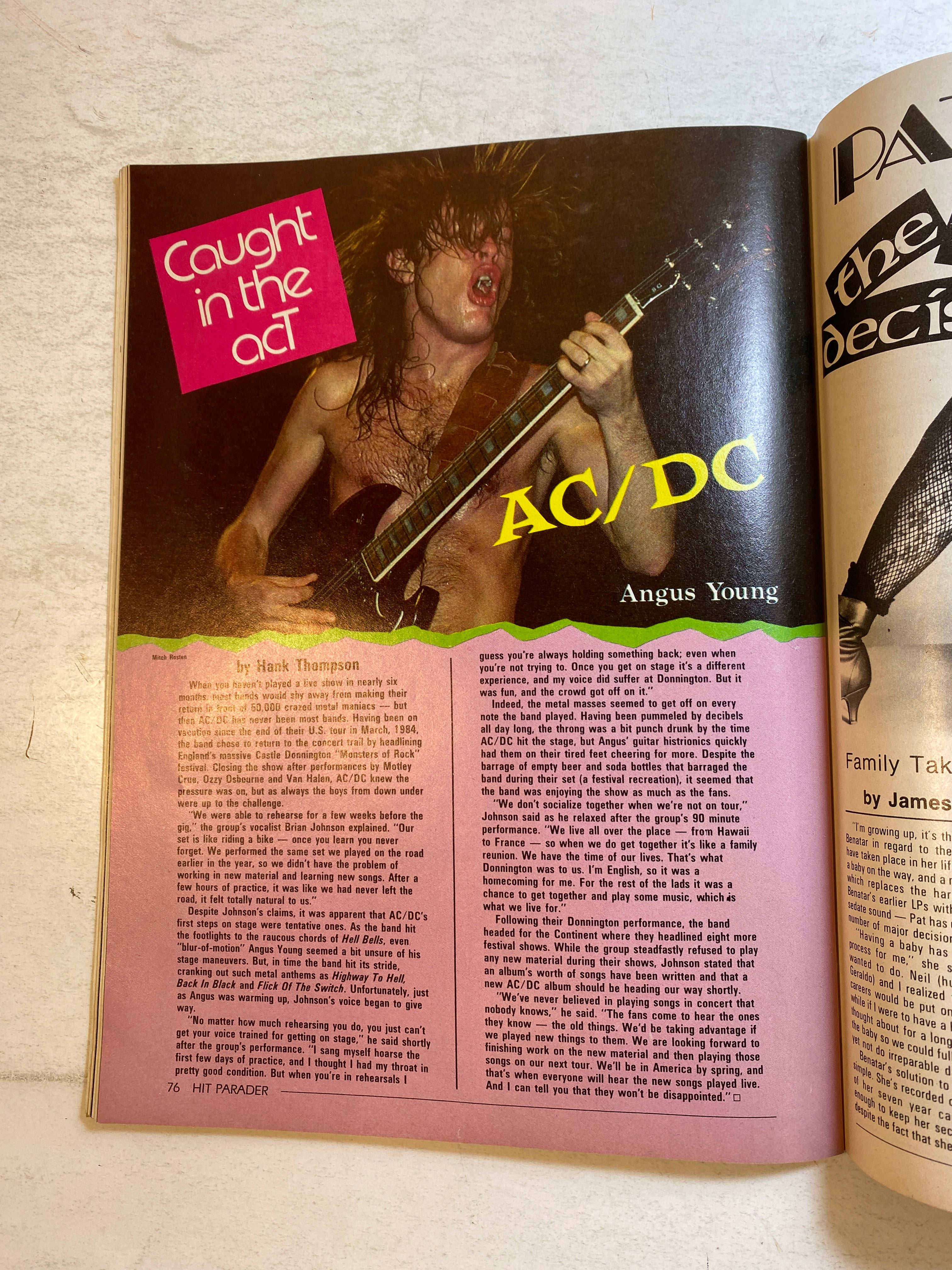 Hit Parader Magazine April 1985 David Lee Roth