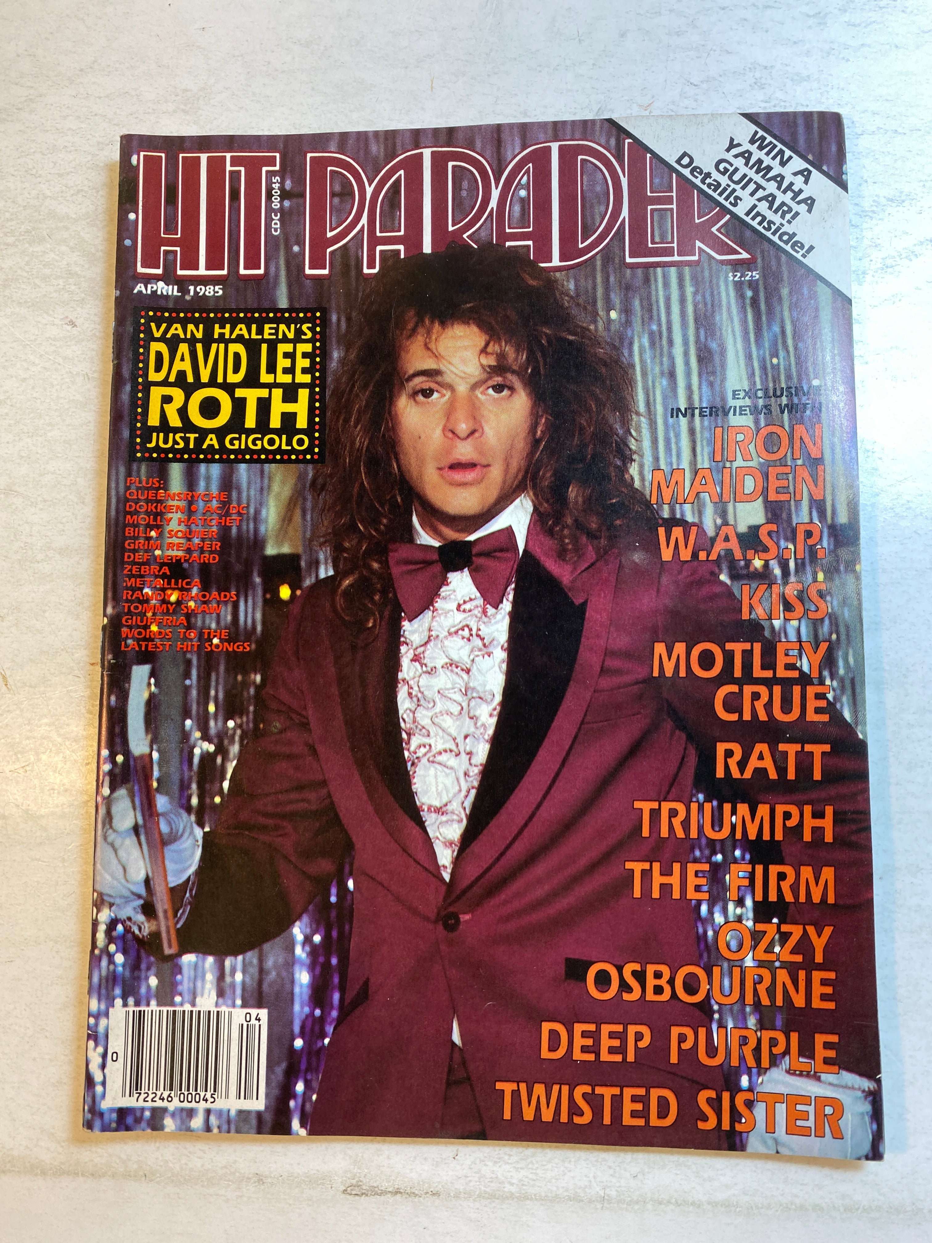 Hit Parader Magazine April 1985 David Lee Roth