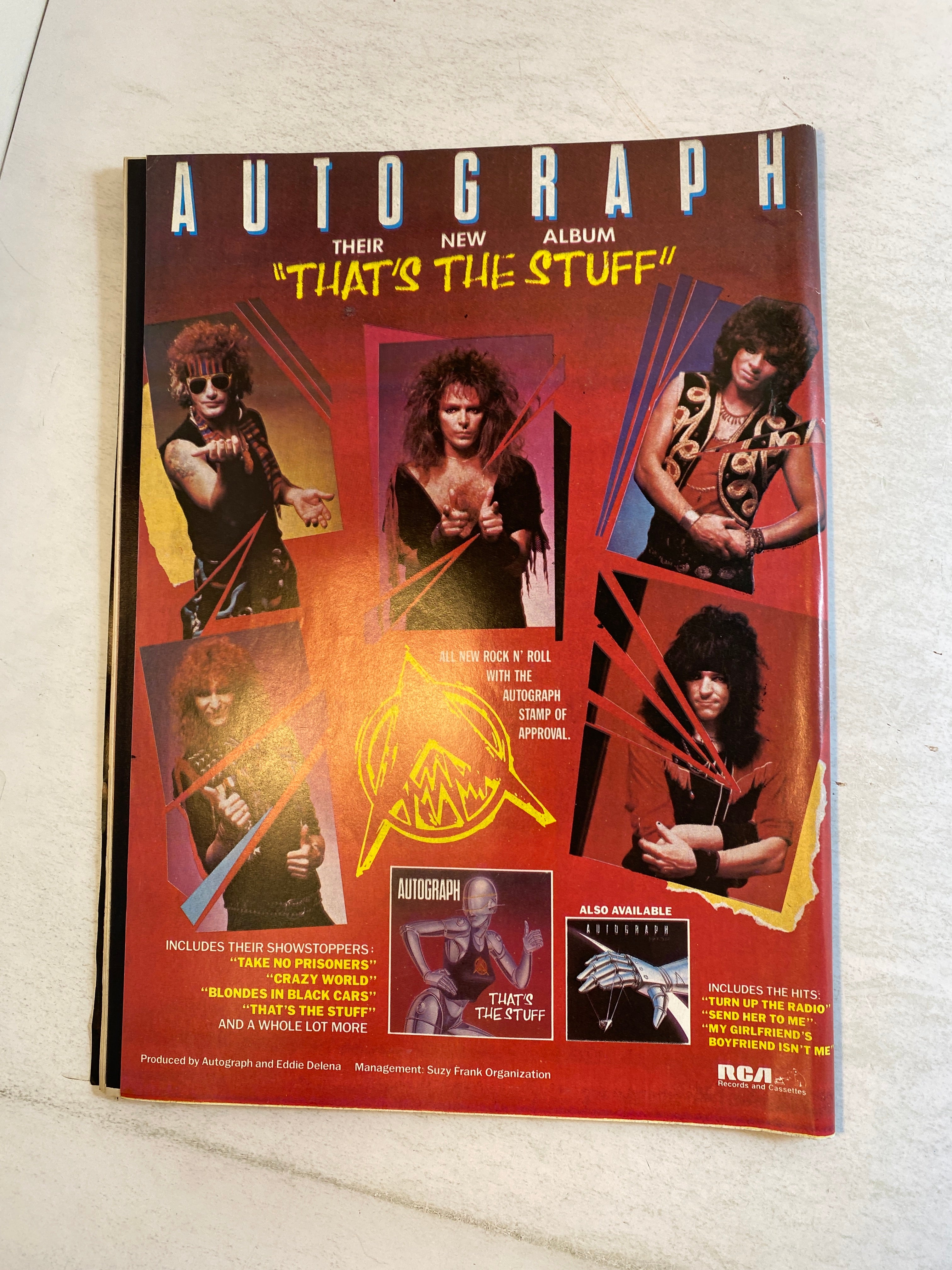 Hit Parader Magazine December 1985 Paul Stanley Kiss