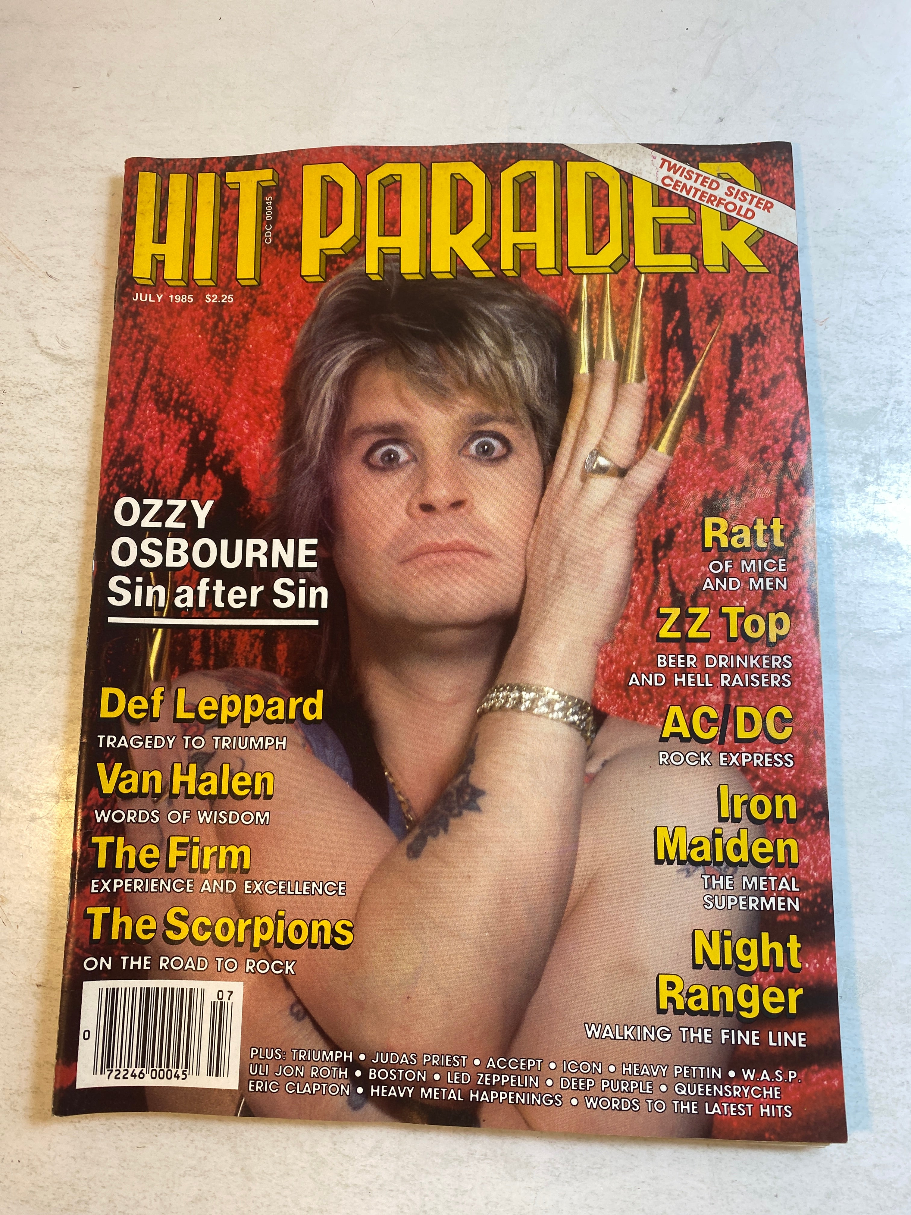 Hit Parader Magazine July 1985 Ozzy Osbourne
