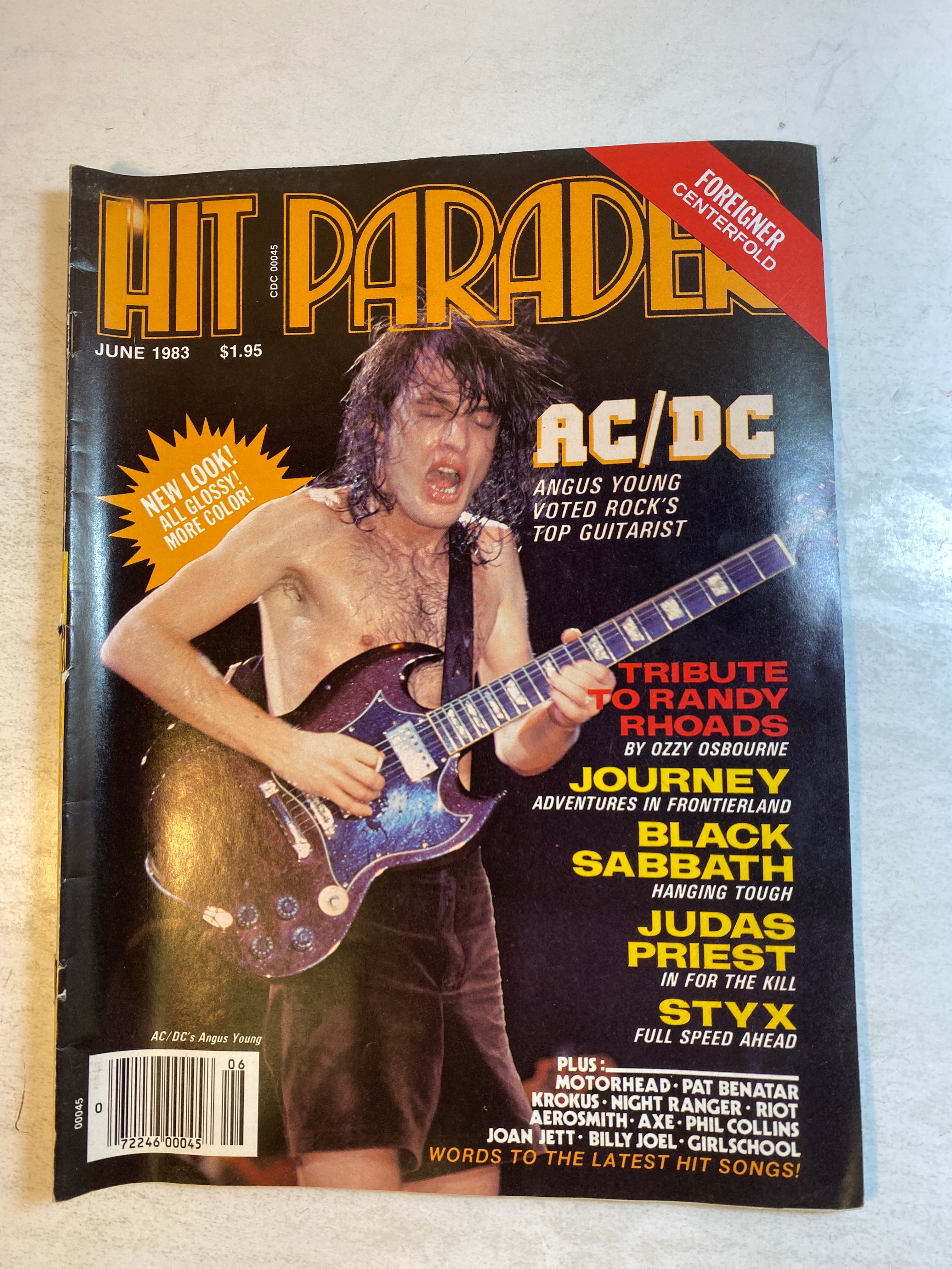 Hit Parader Magazine June 1983 Angus Young AC/DC