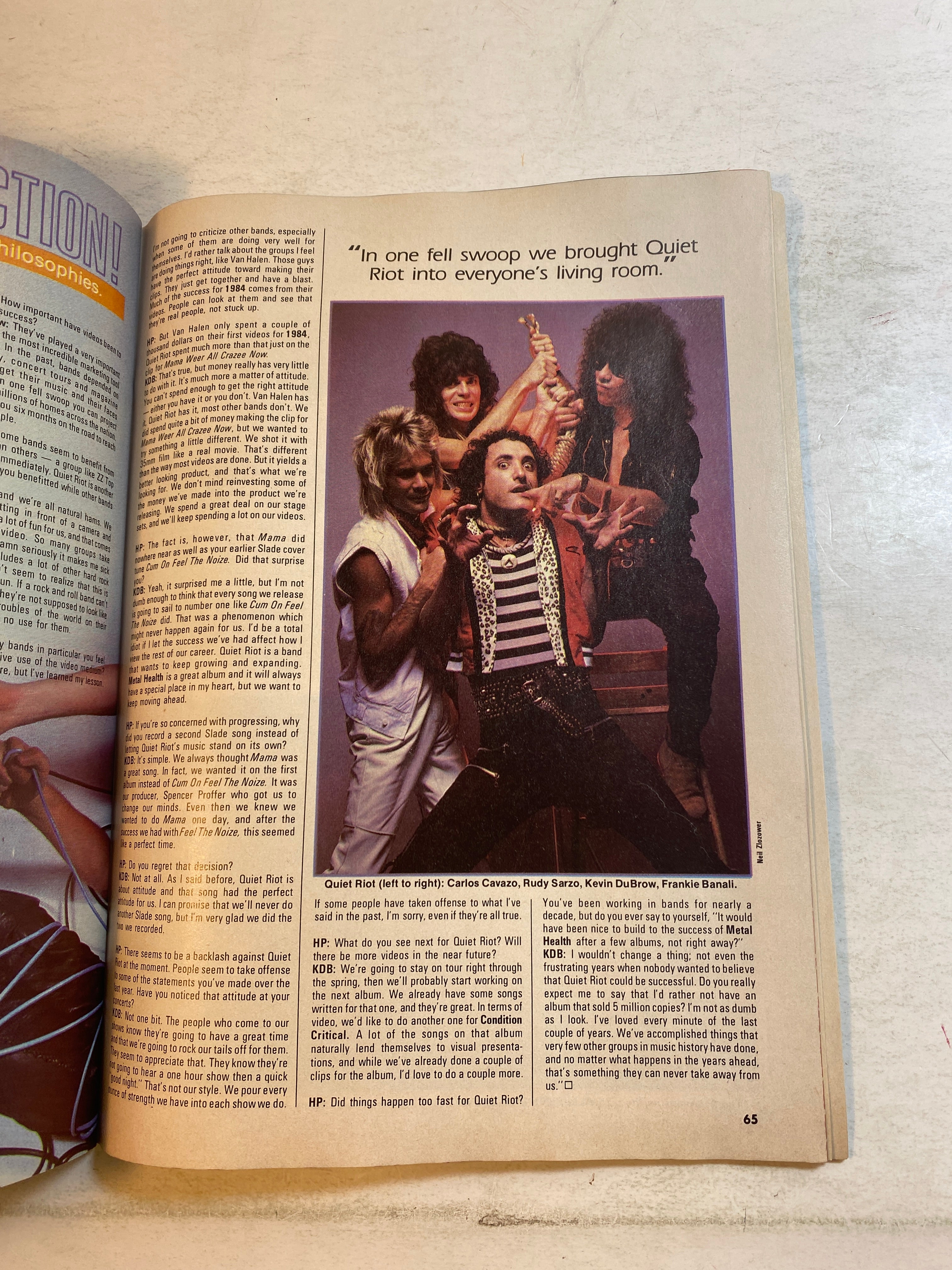Hit Parader Magazine March 1985 Motley Crue