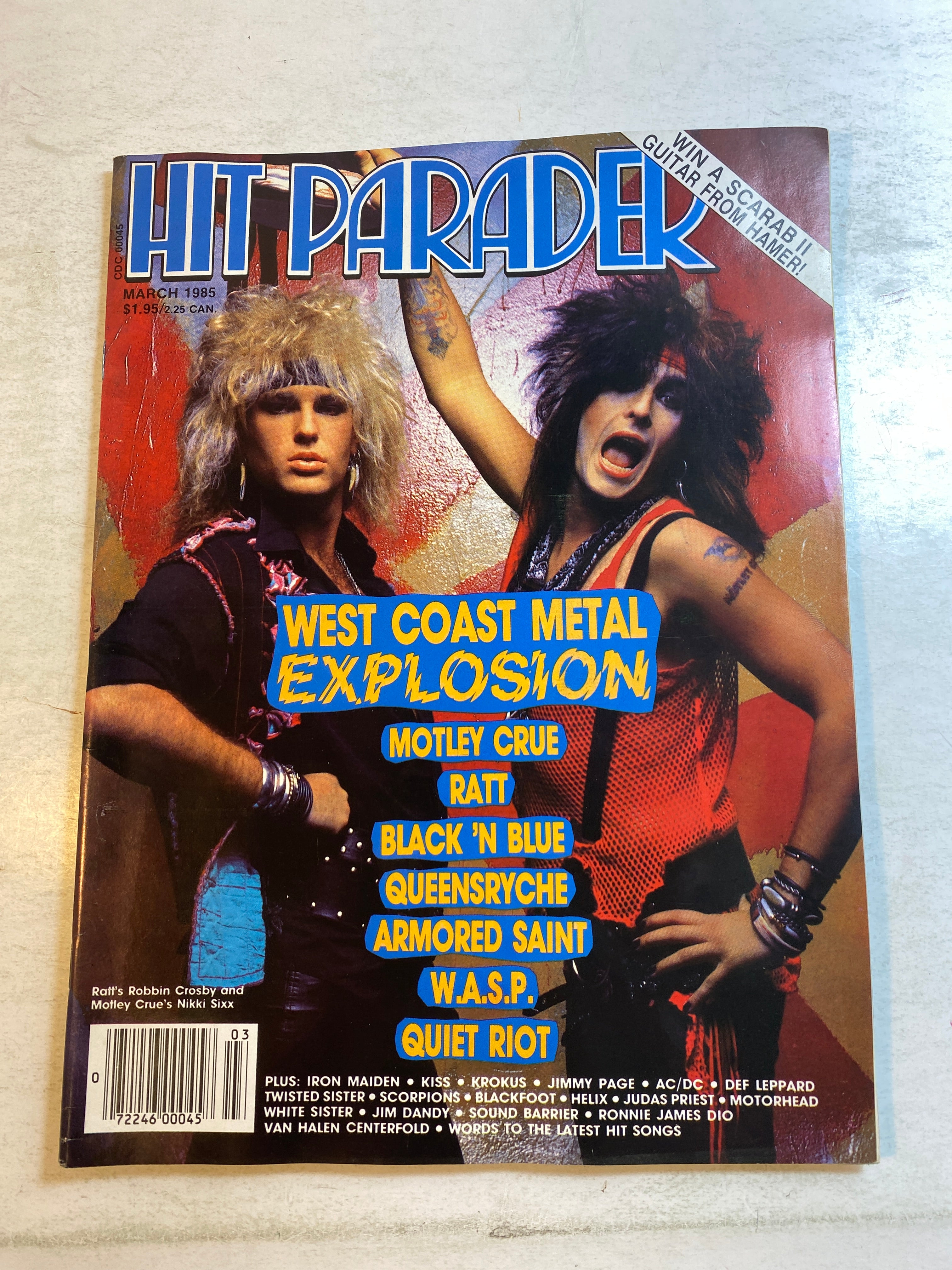 Hit Parader Magazine March 1985 Motley Crue