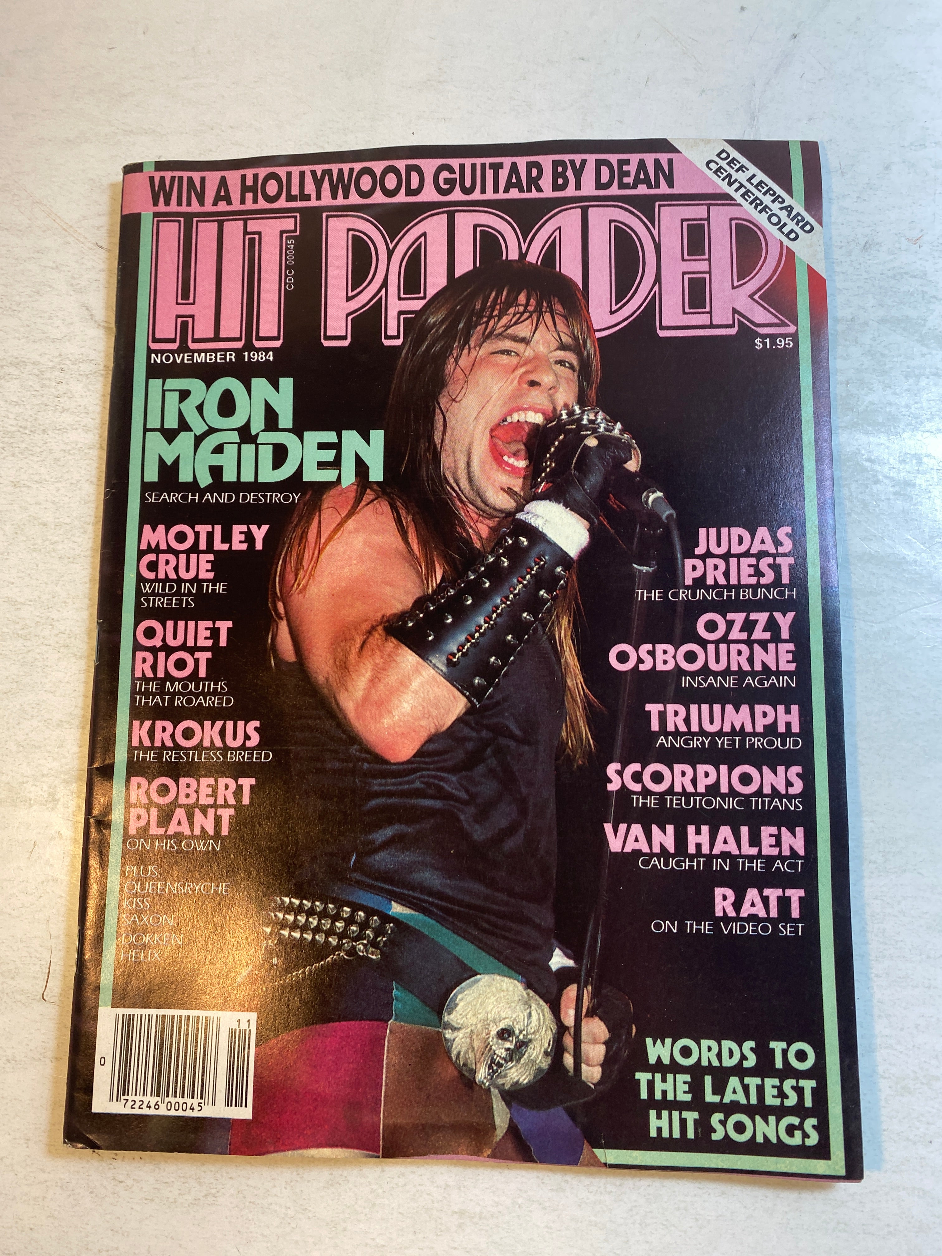 Hit Parader Magazine November 1984 Iron Maiden