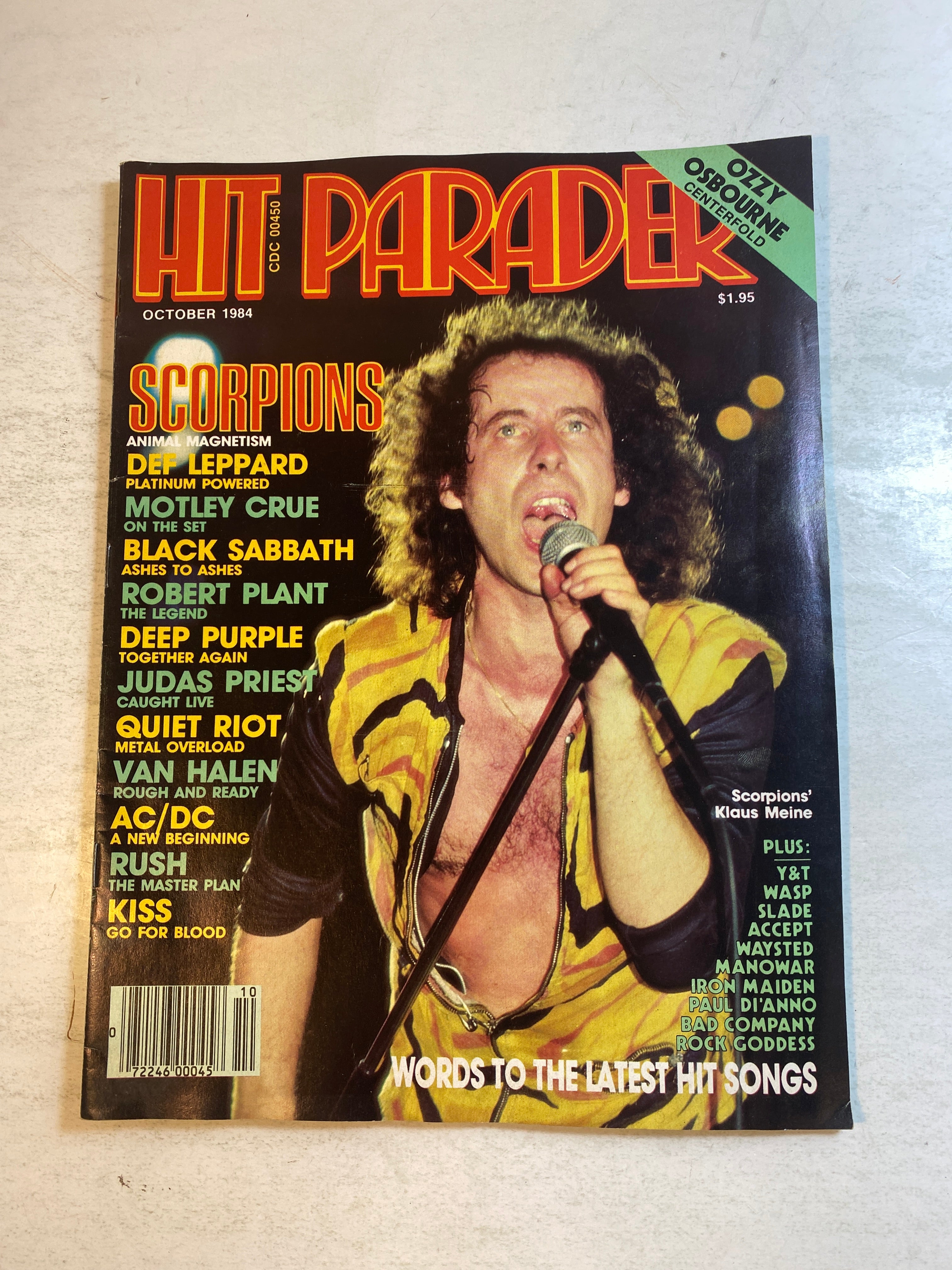 Hit Parader Magazine October 1984 Scorpions