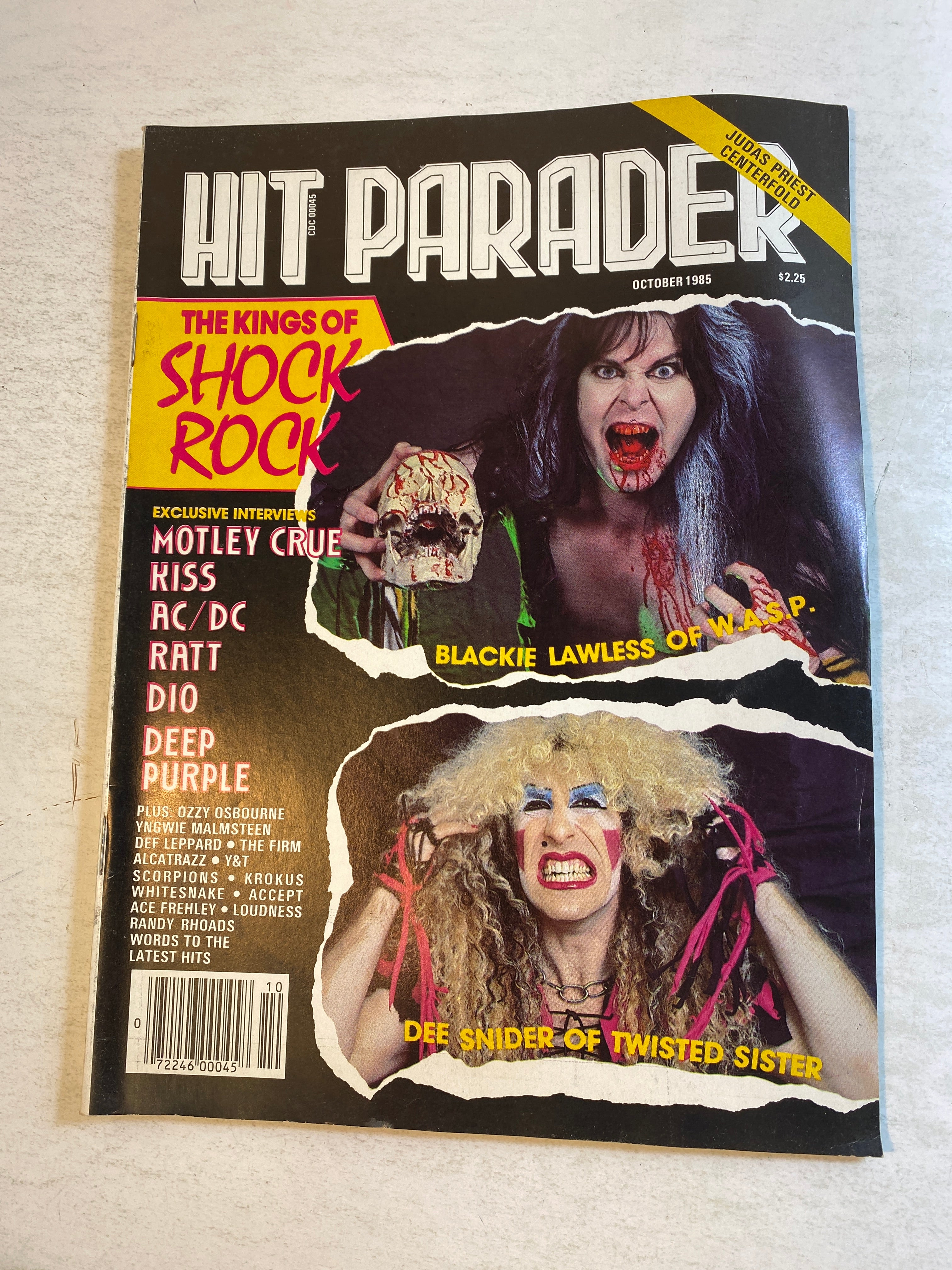 Hit Parader Magazine October 1985 WASP Twisted Sister