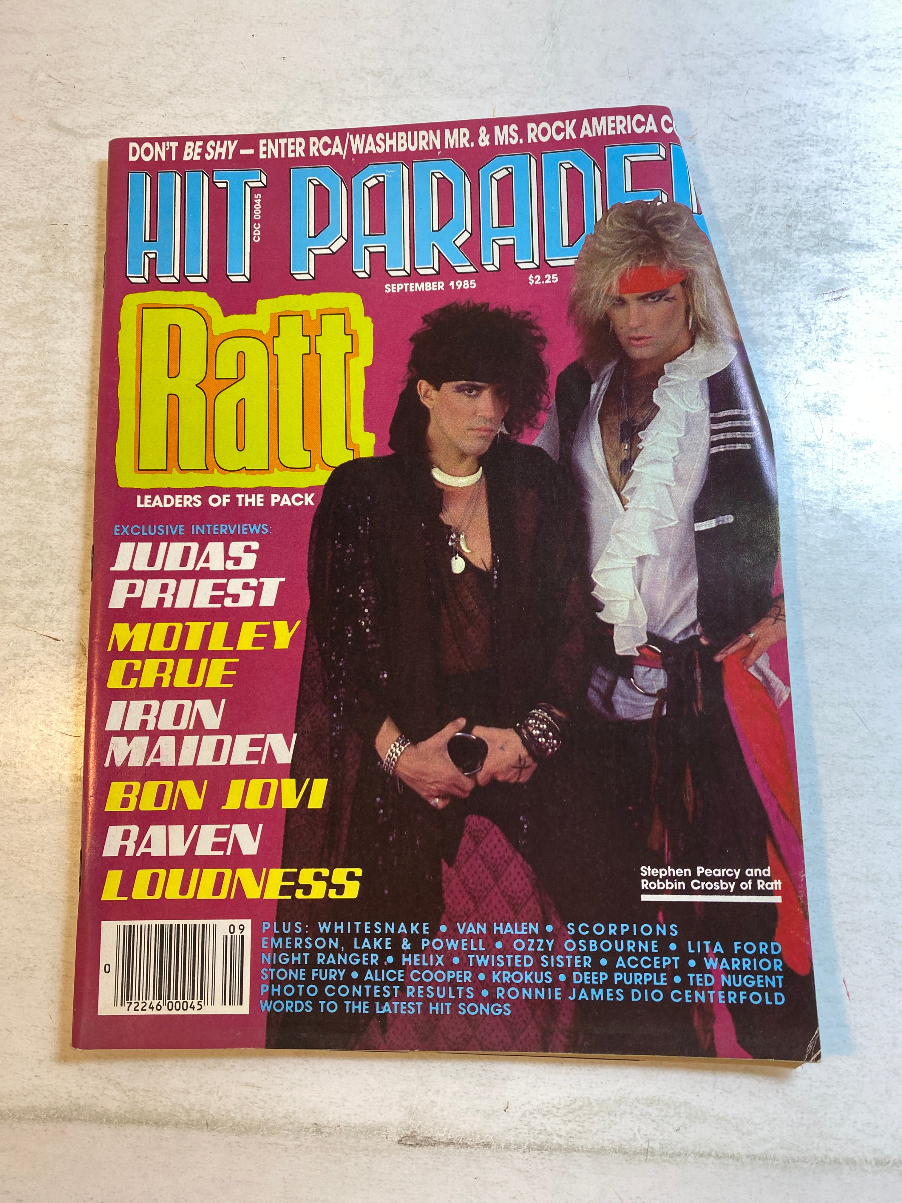 Hit Parader Magazine September 1985 Ratt