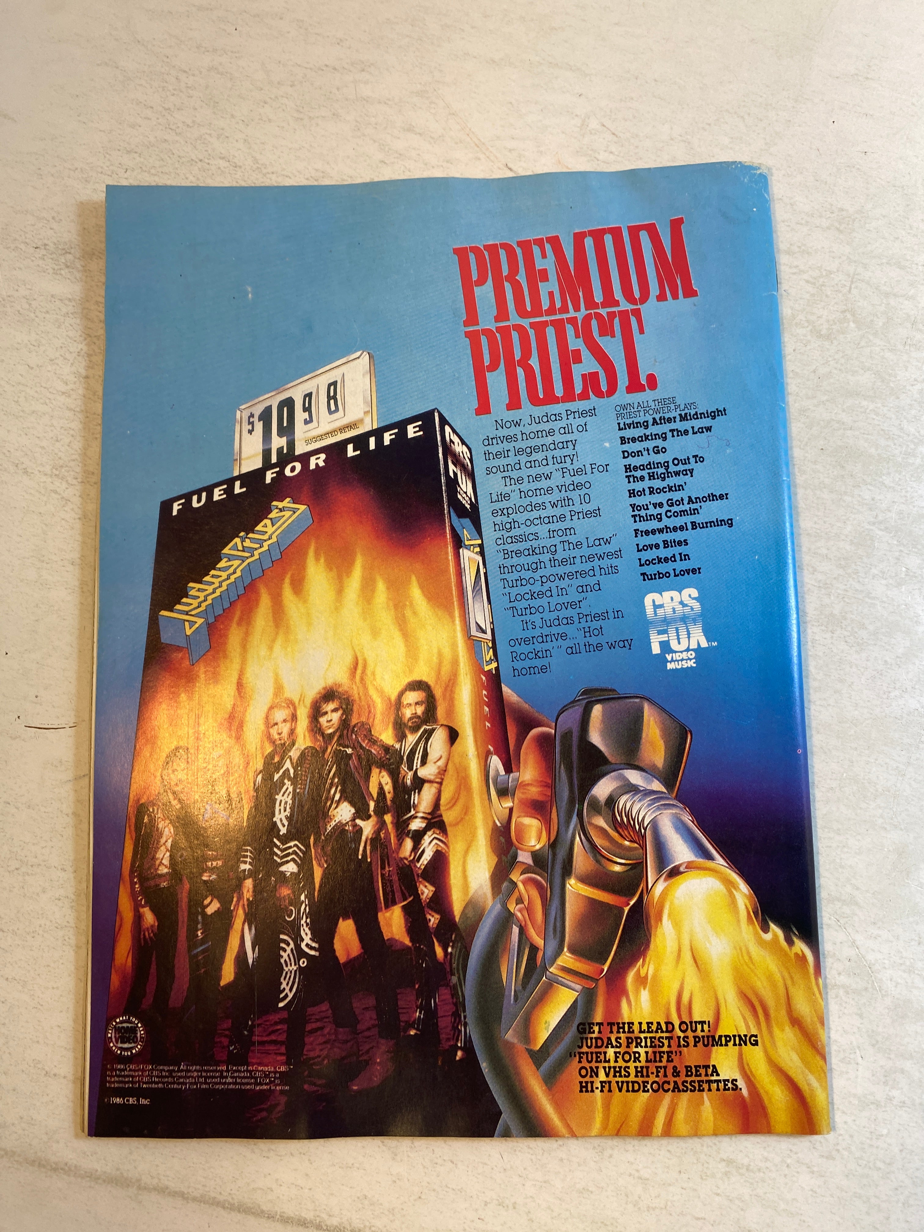 Hit Parader Magazine September 1986 Van Halen David Lee Roth