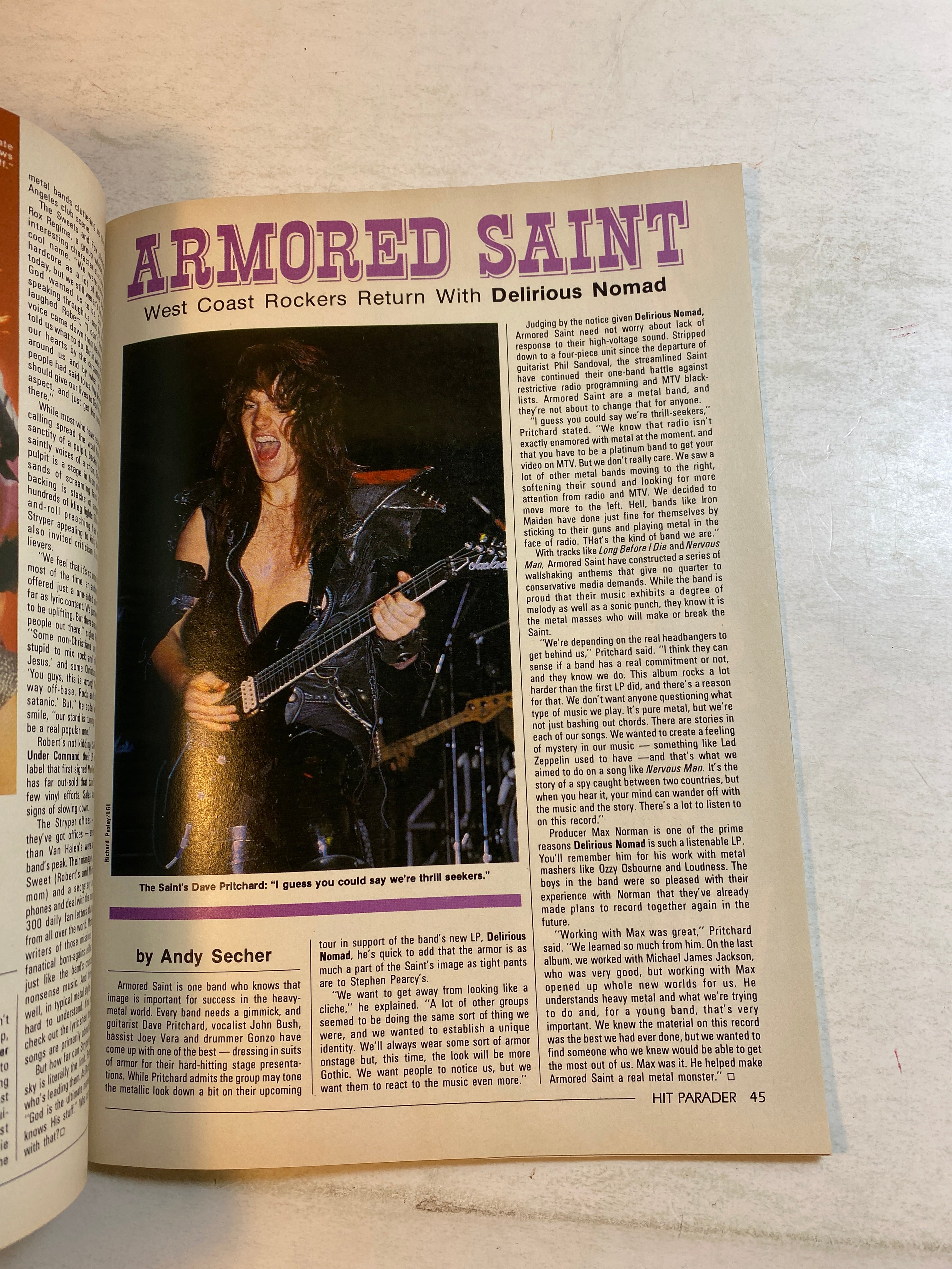 Hit Parader March 1986 Dee Snyder Twisted Sister