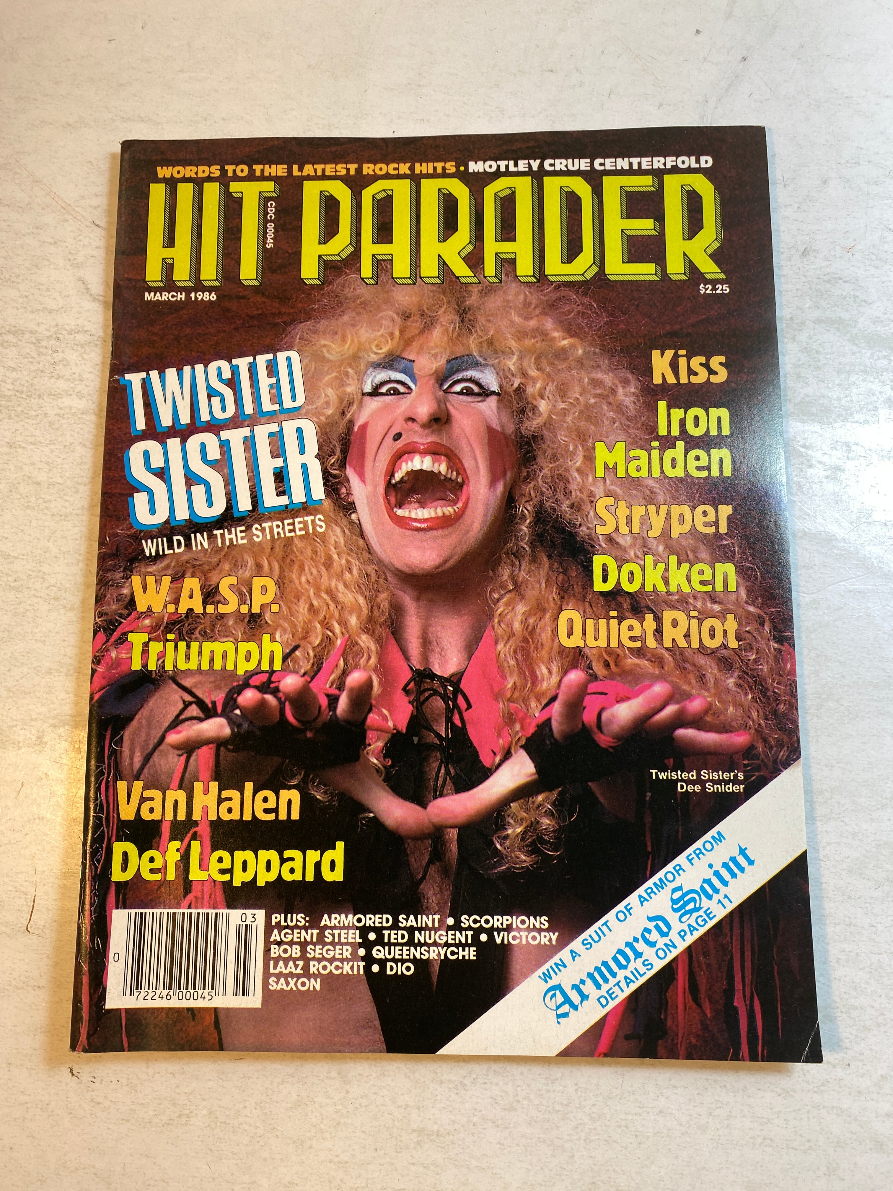 Hit Parader March 1986 Dee Snyder Twisted Sister