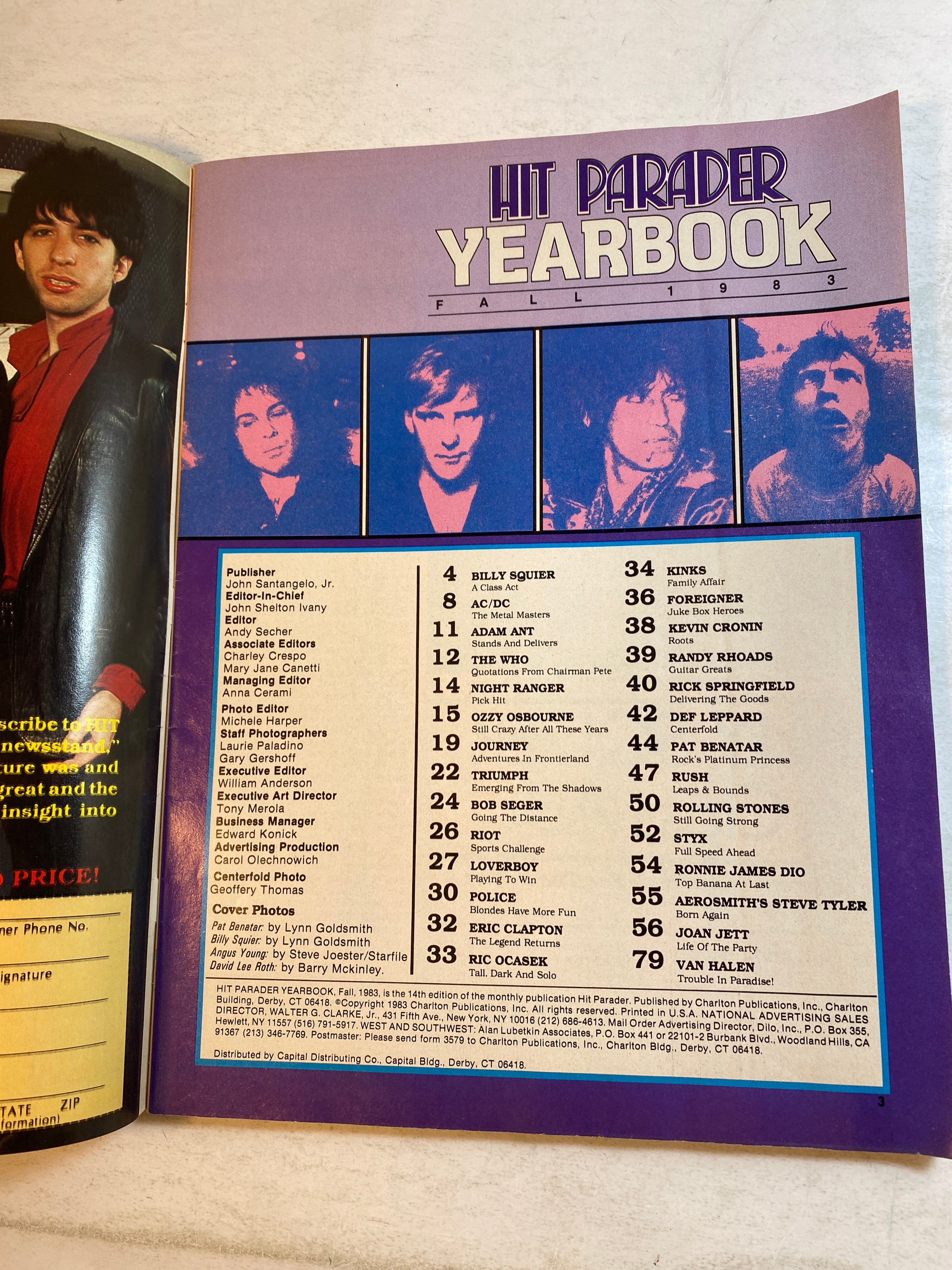 Hit Parader Yearbook Fall 1983